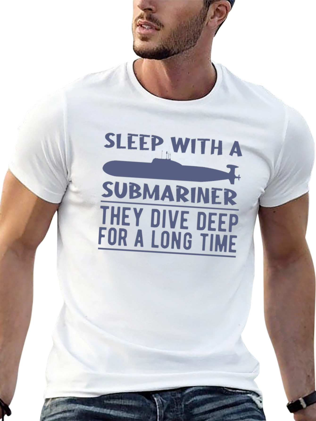 Sleep With A Submariner Black Graphic T-Shirt