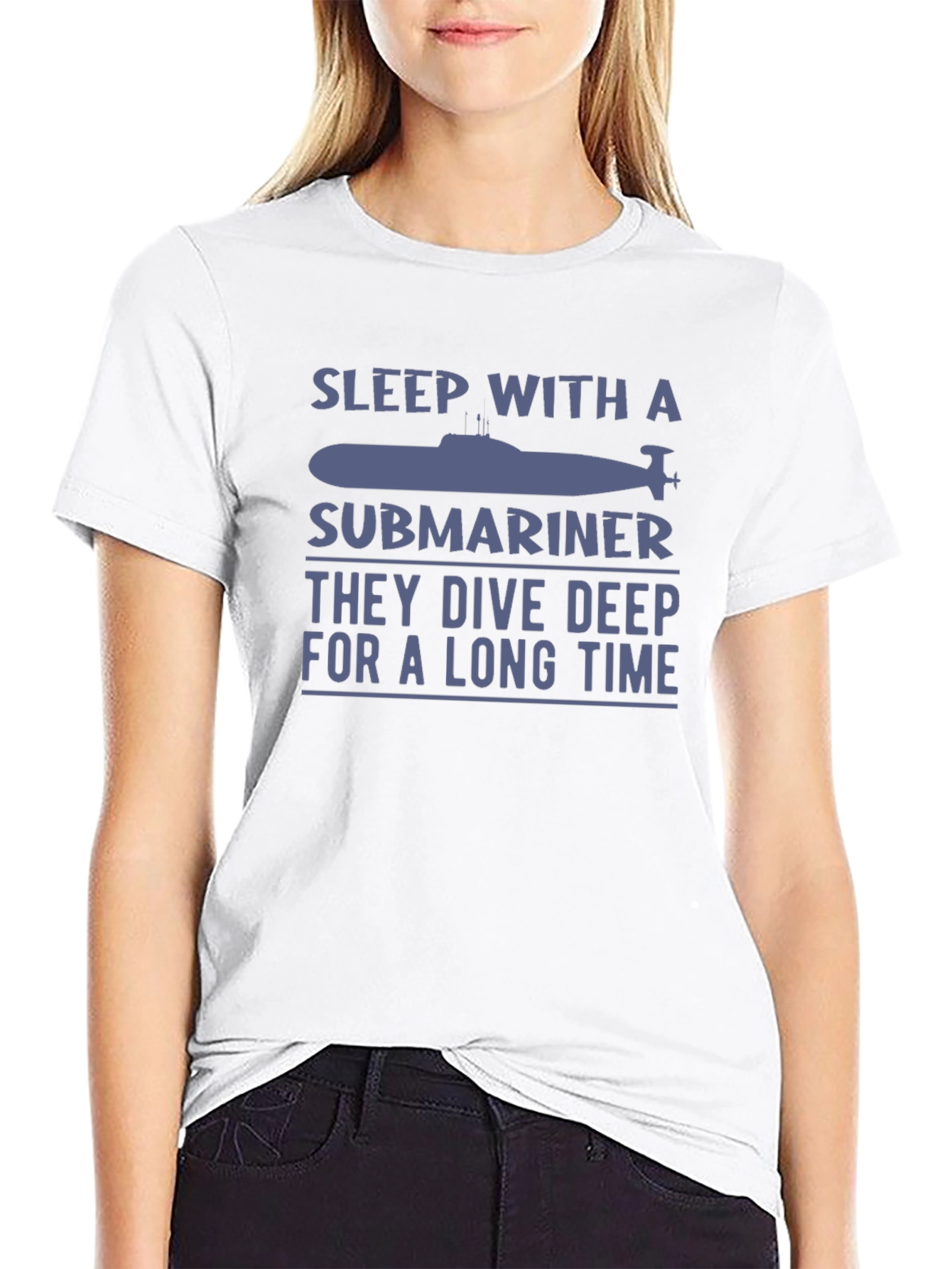 Sleep With A Submariner Black Graphic T-Shirt