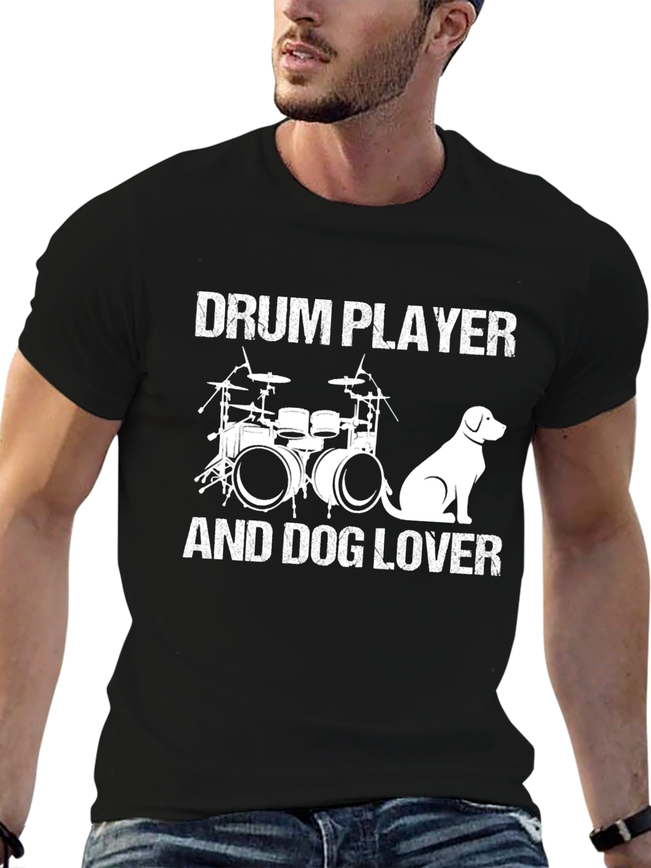 Drum Player and Dog Lover T-Shirt