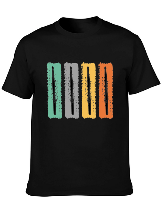 Retro Drum Sticks T-Shirt - Vintage Percussion Tee