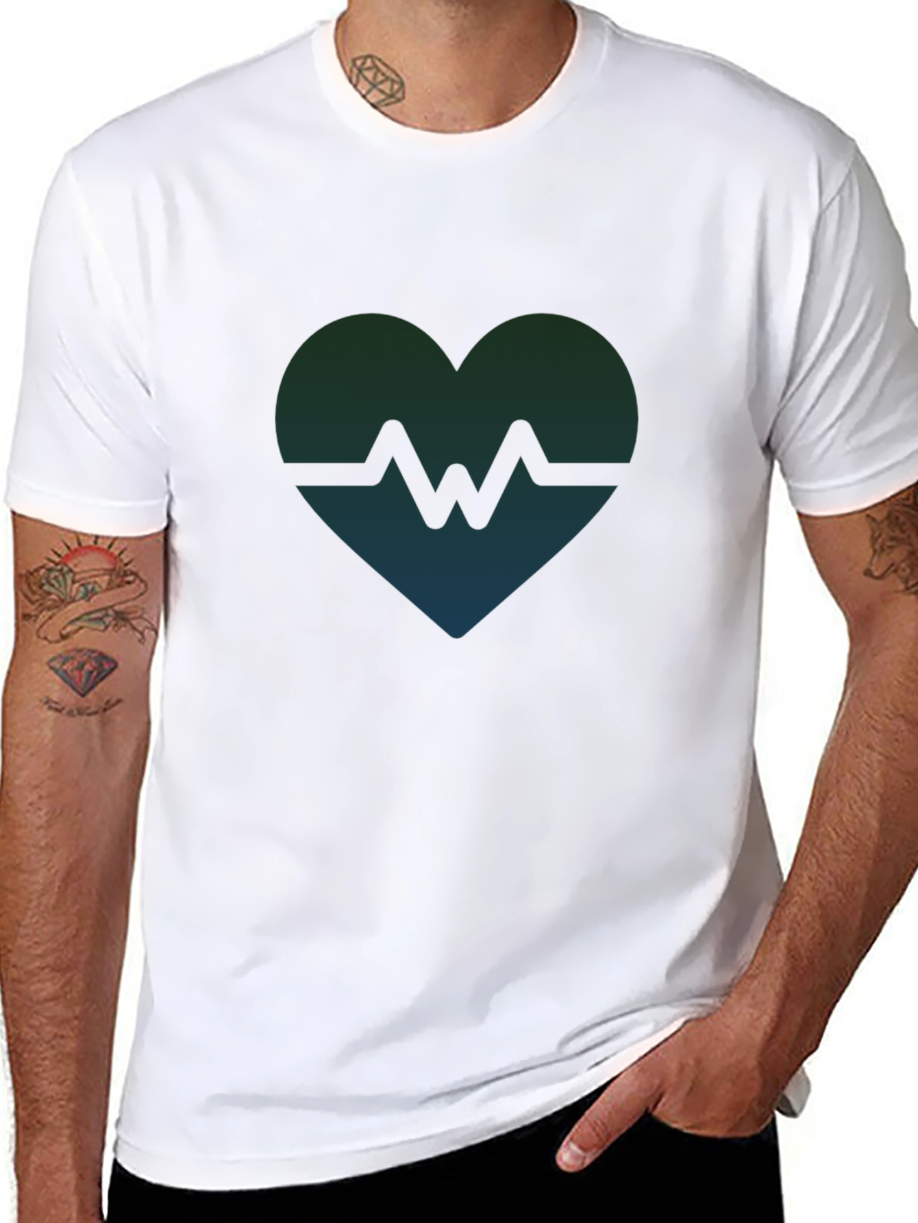 Heartbeat Graphic Tee - Modern Style