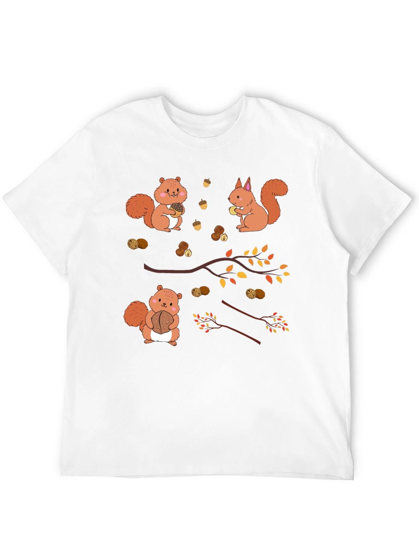 Squirrels & Nuts Graphic Tee - Unisex Black T-Shirt
