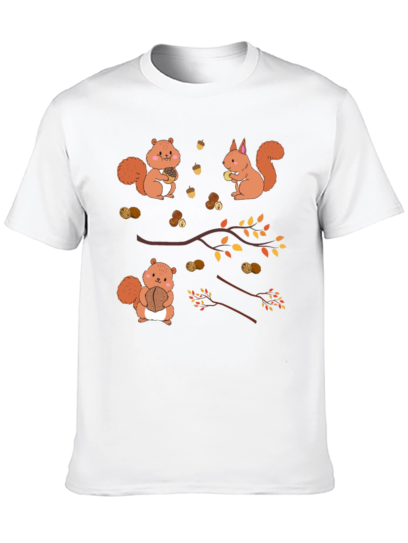 Squirrels & Nuts Graphic Tee - Unisex Black T-Shirt