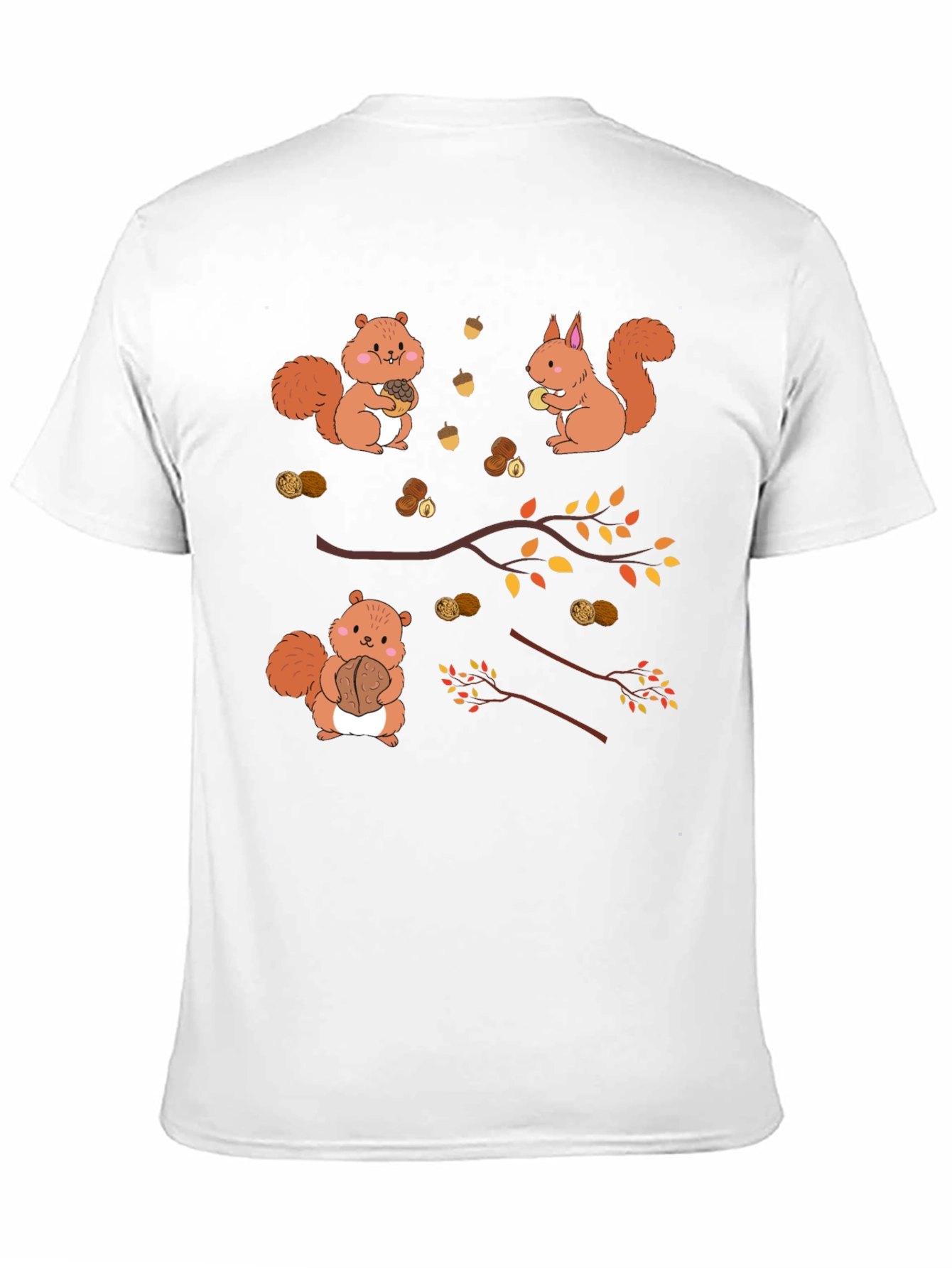 Squirrels & Nuts Graphic Tee - Unisex Black T-Shirt