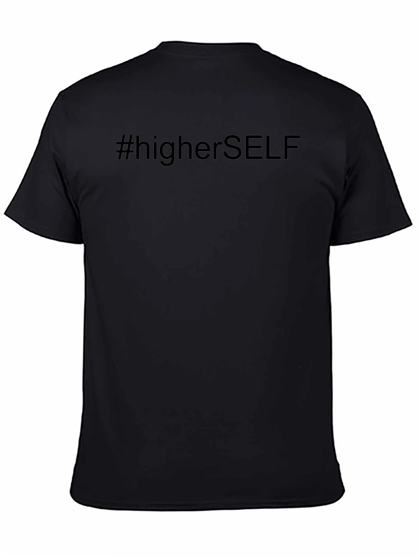 #higherSELF Black Graphic Tee - Mens Casual T-Shirt
