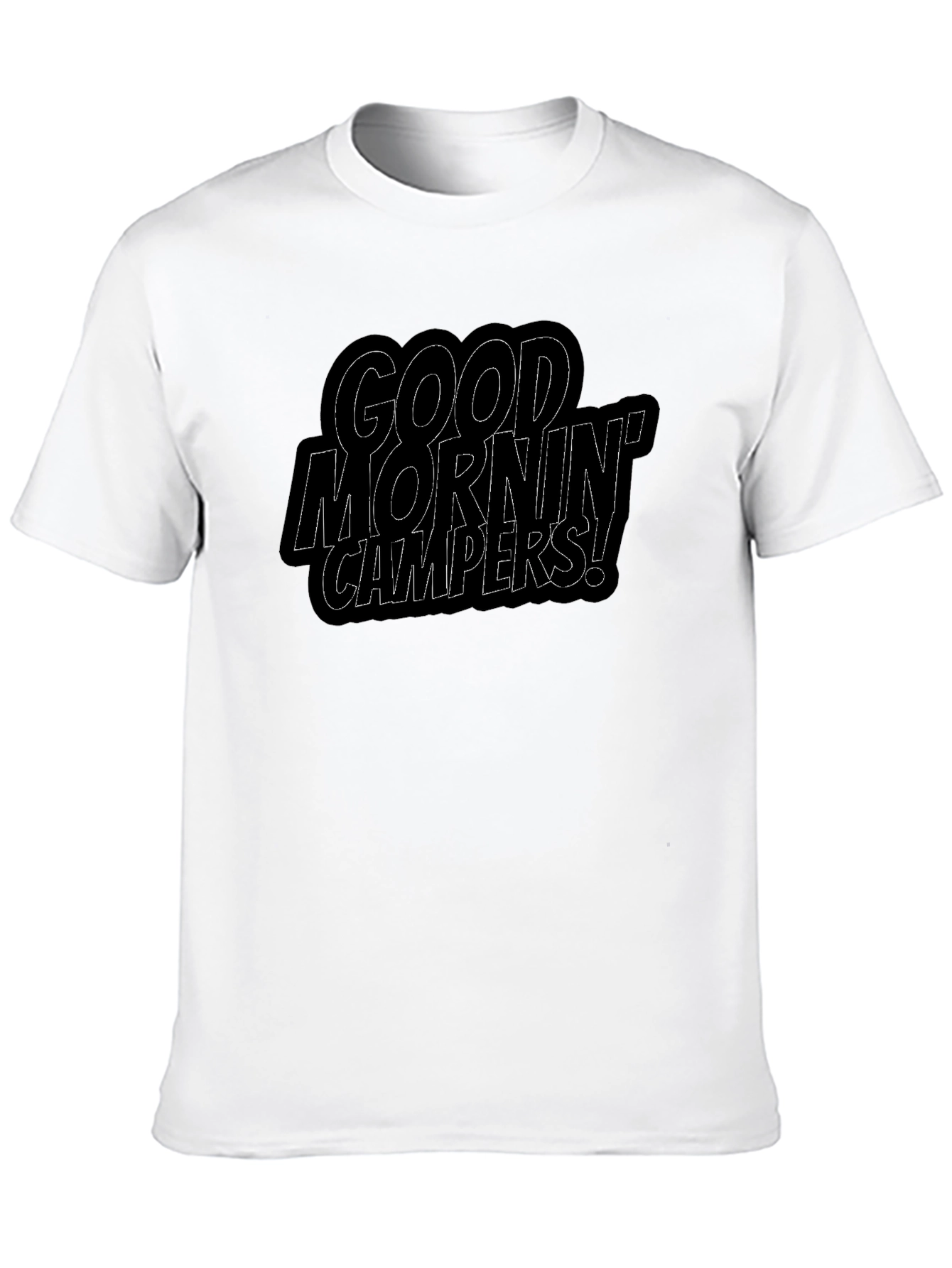 Good Mornin Campers Black T-Shirt