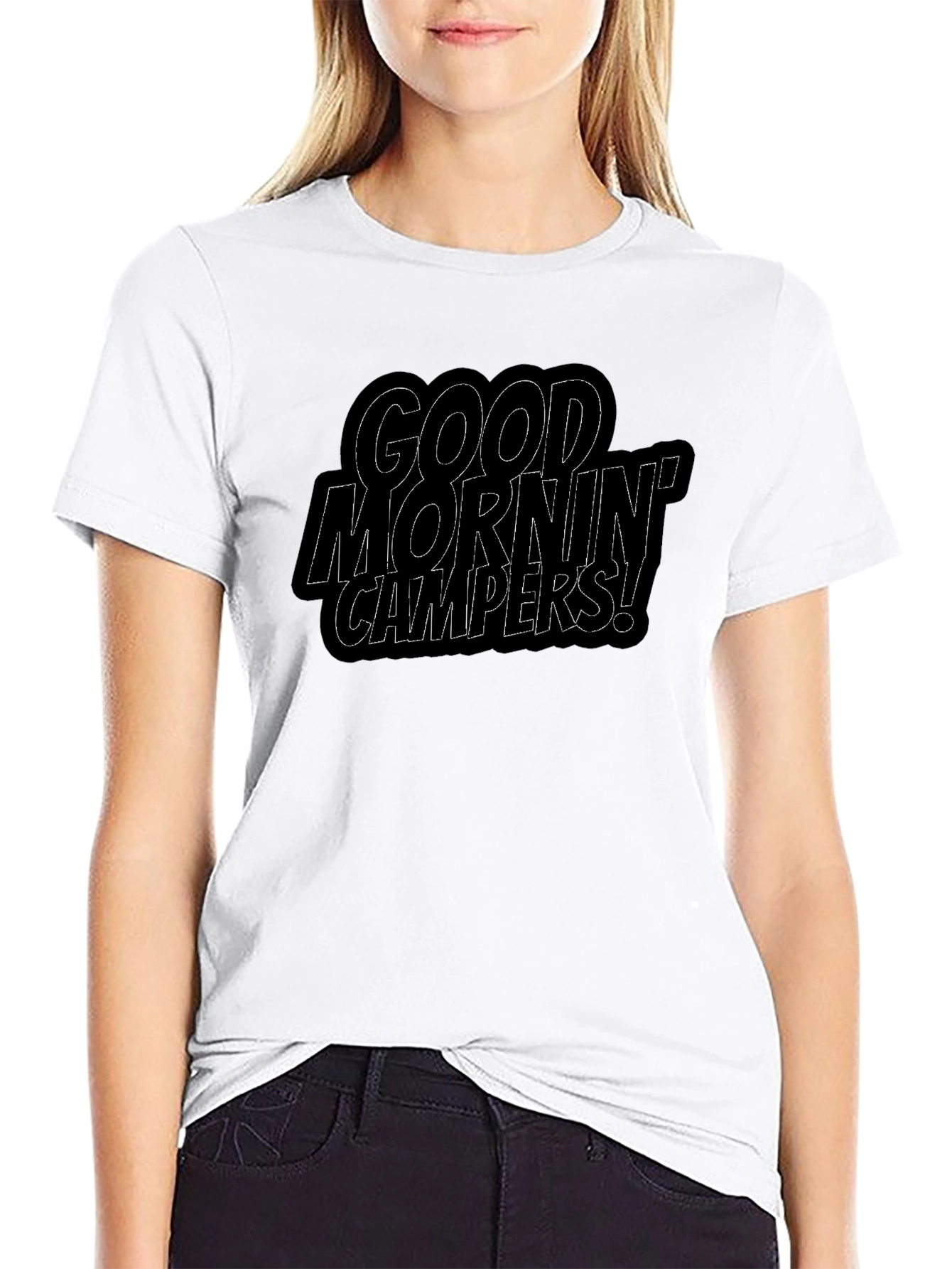 Good Mornin Campers Black T-Shirt