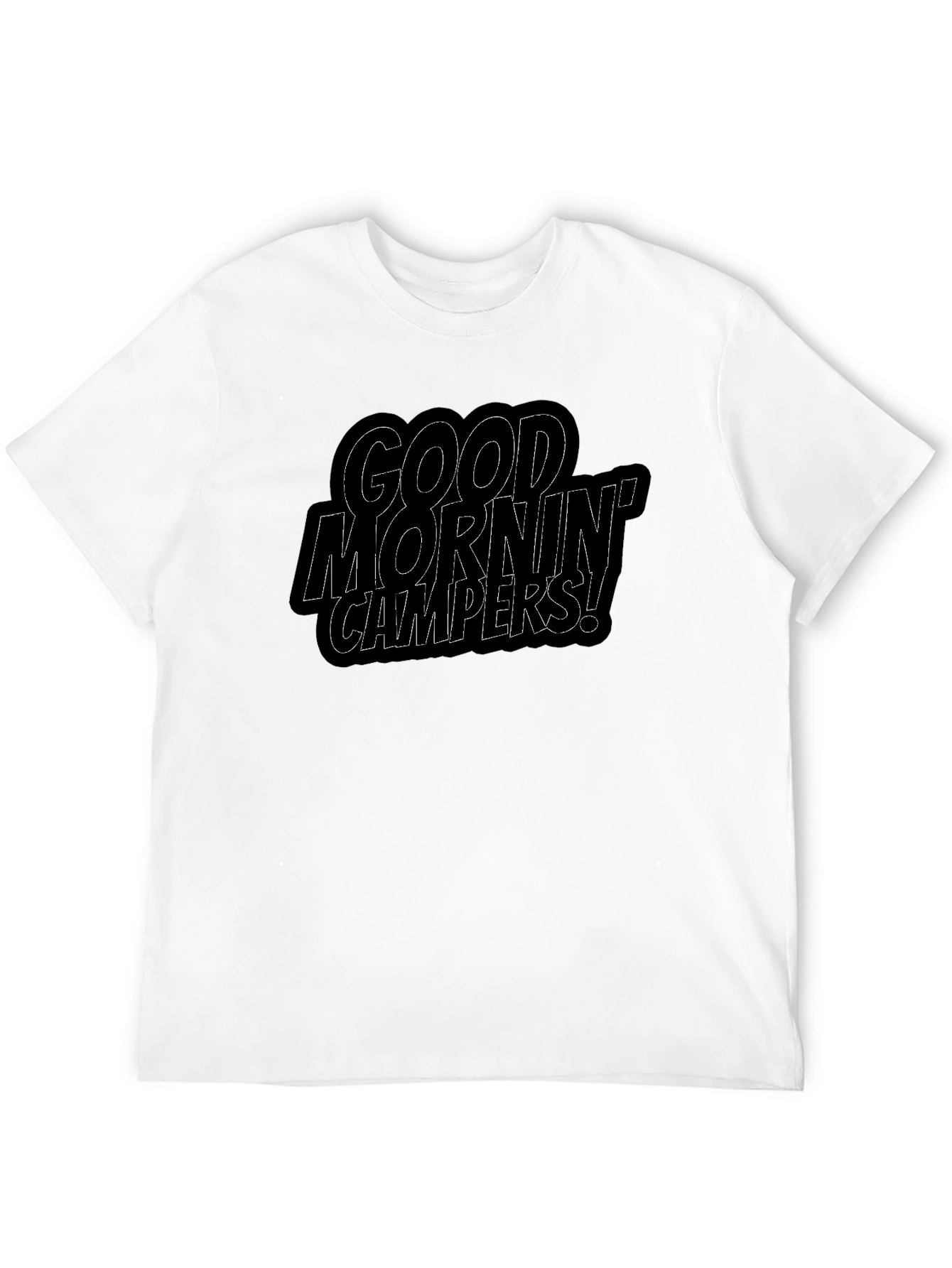 Good Mornin Campers Black T-Shirt