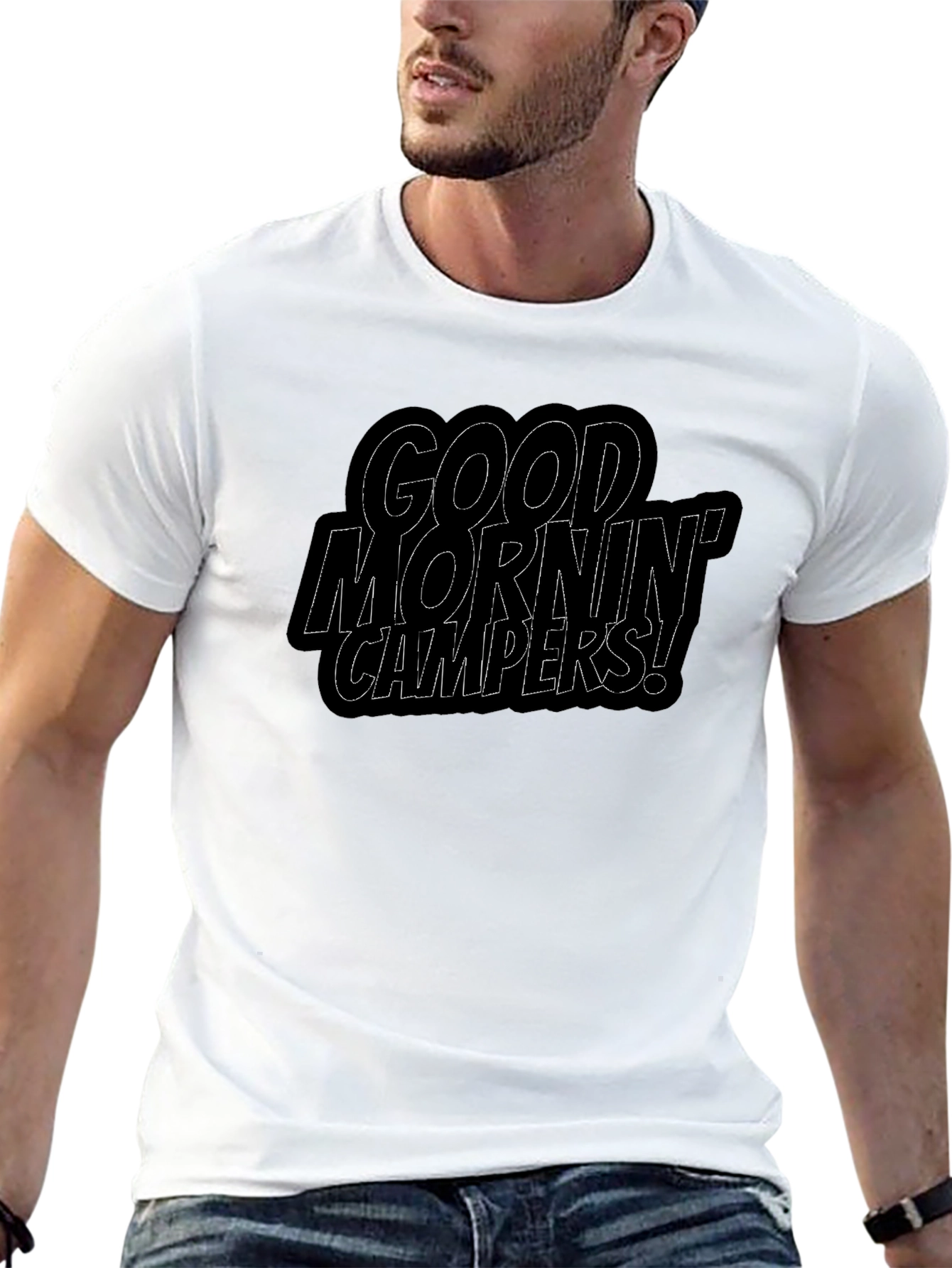 Good Mornin Campers Black T-Shirt