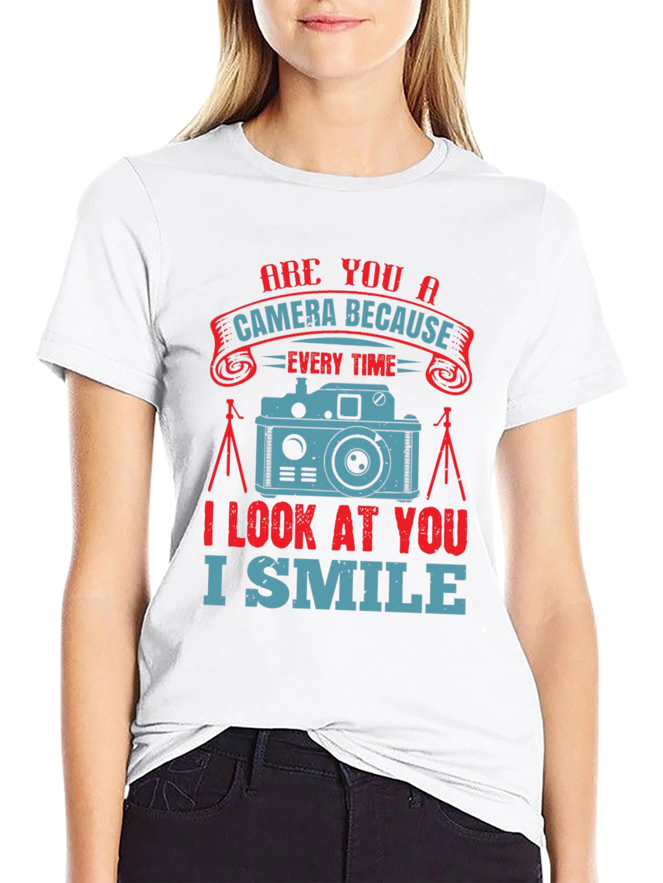 Camera Lover Graphic T-Shirt - I Smile Design