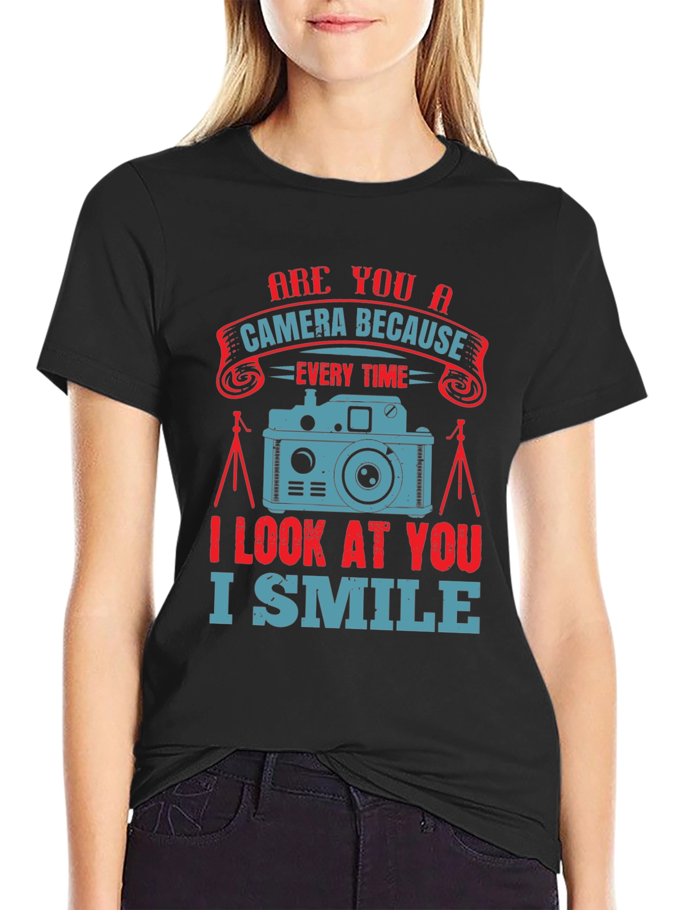 Camera Lover Graphic T-Shirt - I Smile Design