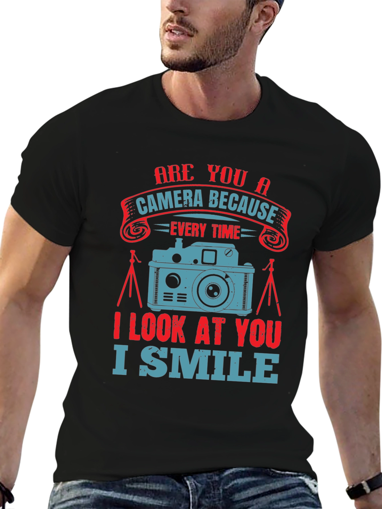 Camera Lover Graphic T-Shirt - I Smile Design