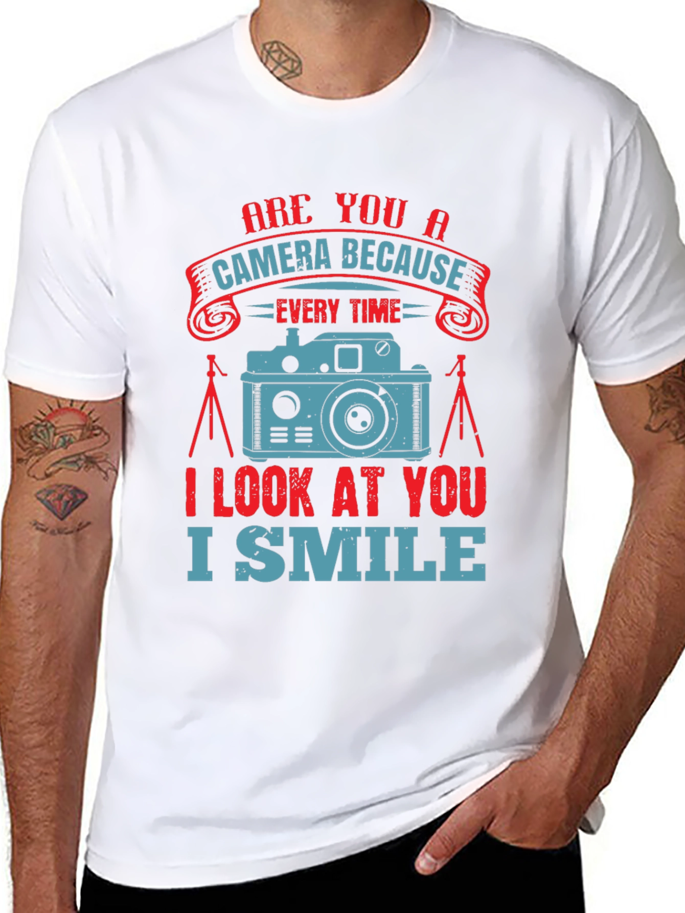 Camera Lover Graphic T-Shirt - I Smile Design