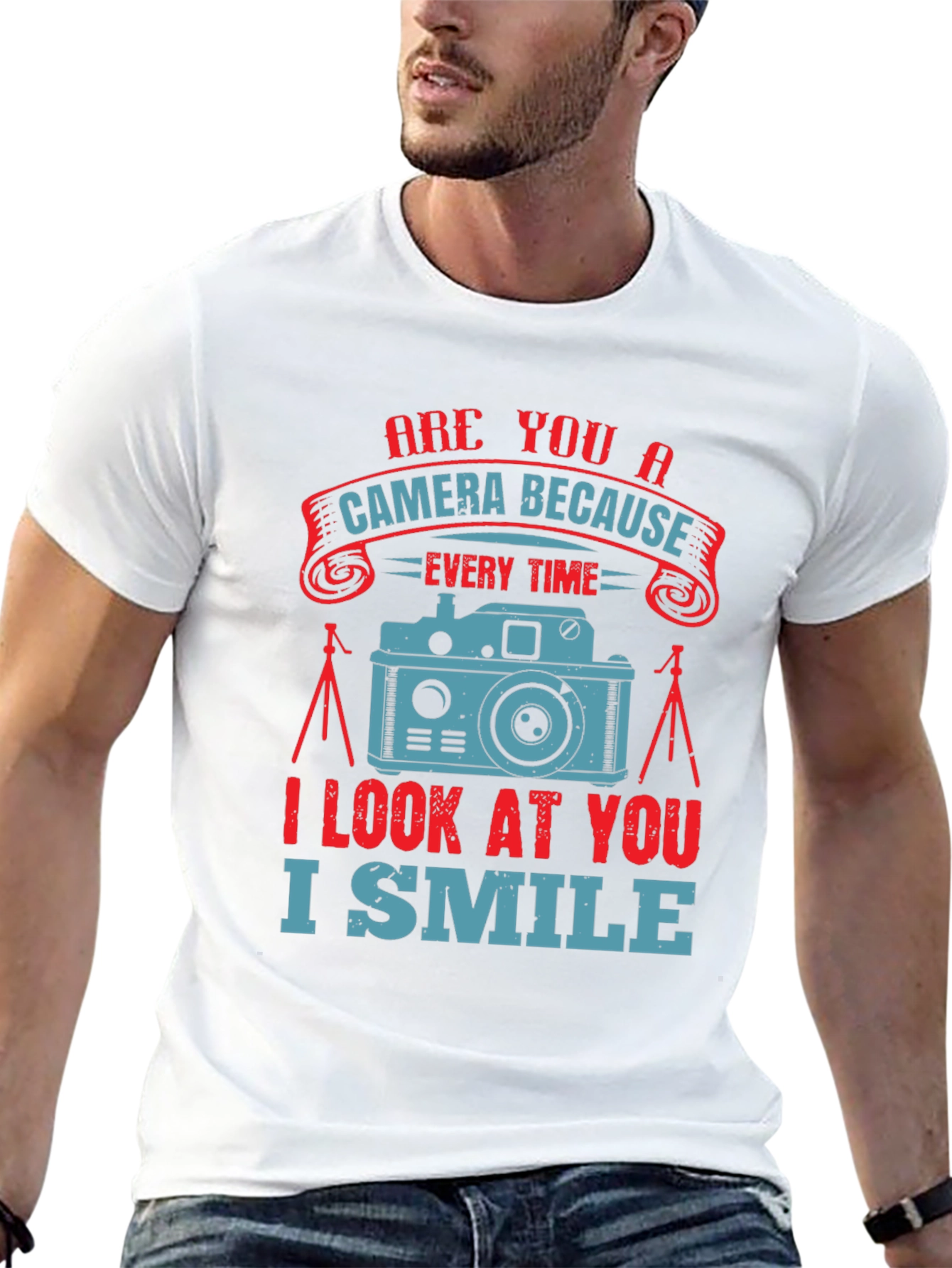 Camera Lover Graphic T-Shirt - I Smile Design