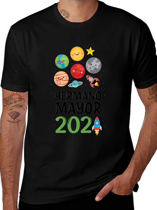 Brother 2024 Space Theme Kids T-Shirt