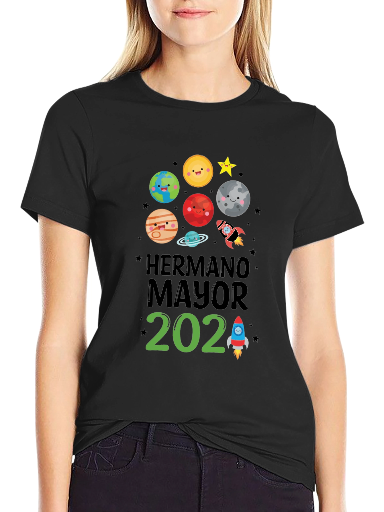 Brother 2024 Space Theme Kids T-Shirt