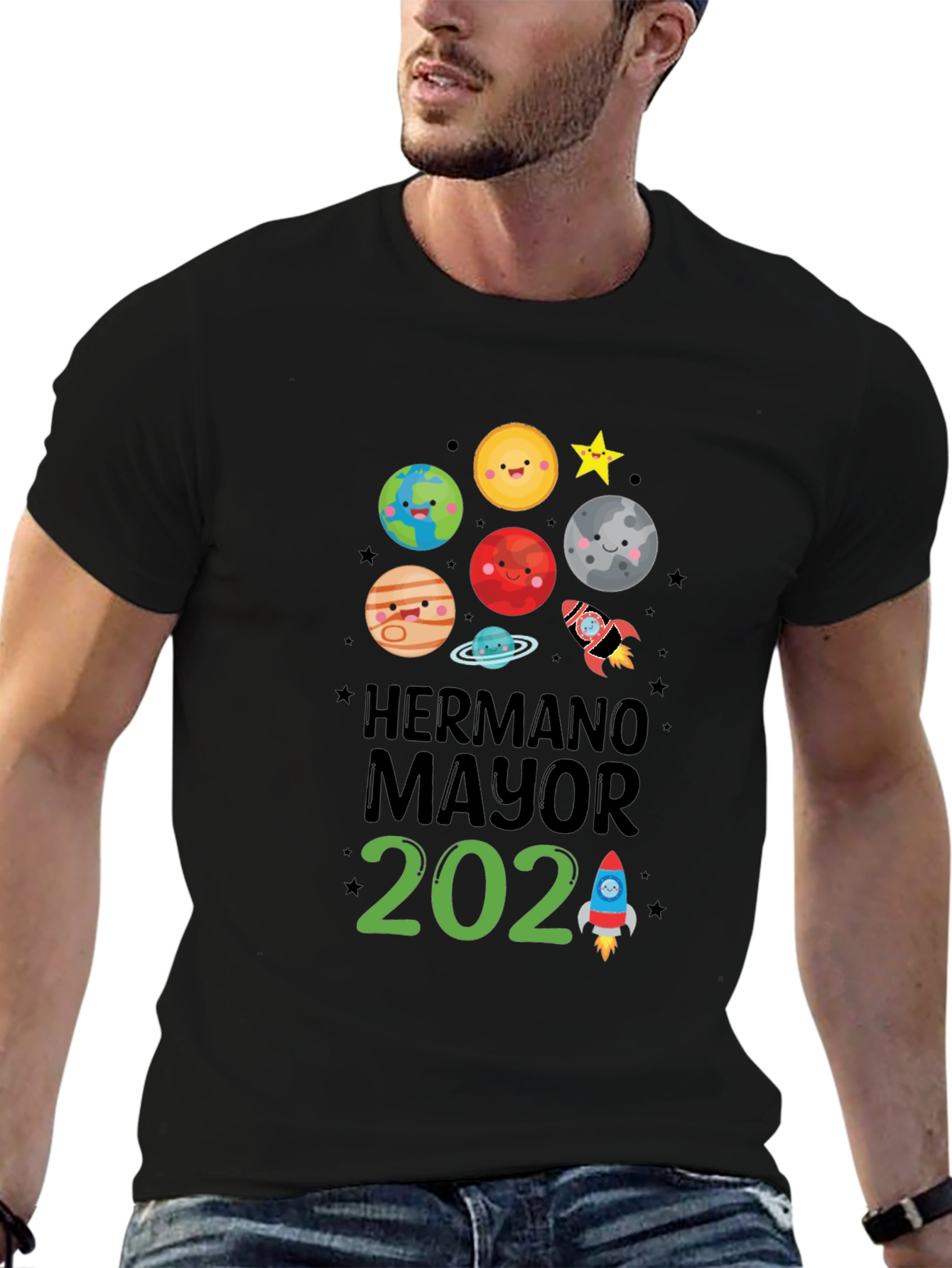 Brother 2024 Space Theme Kids T-Shirt