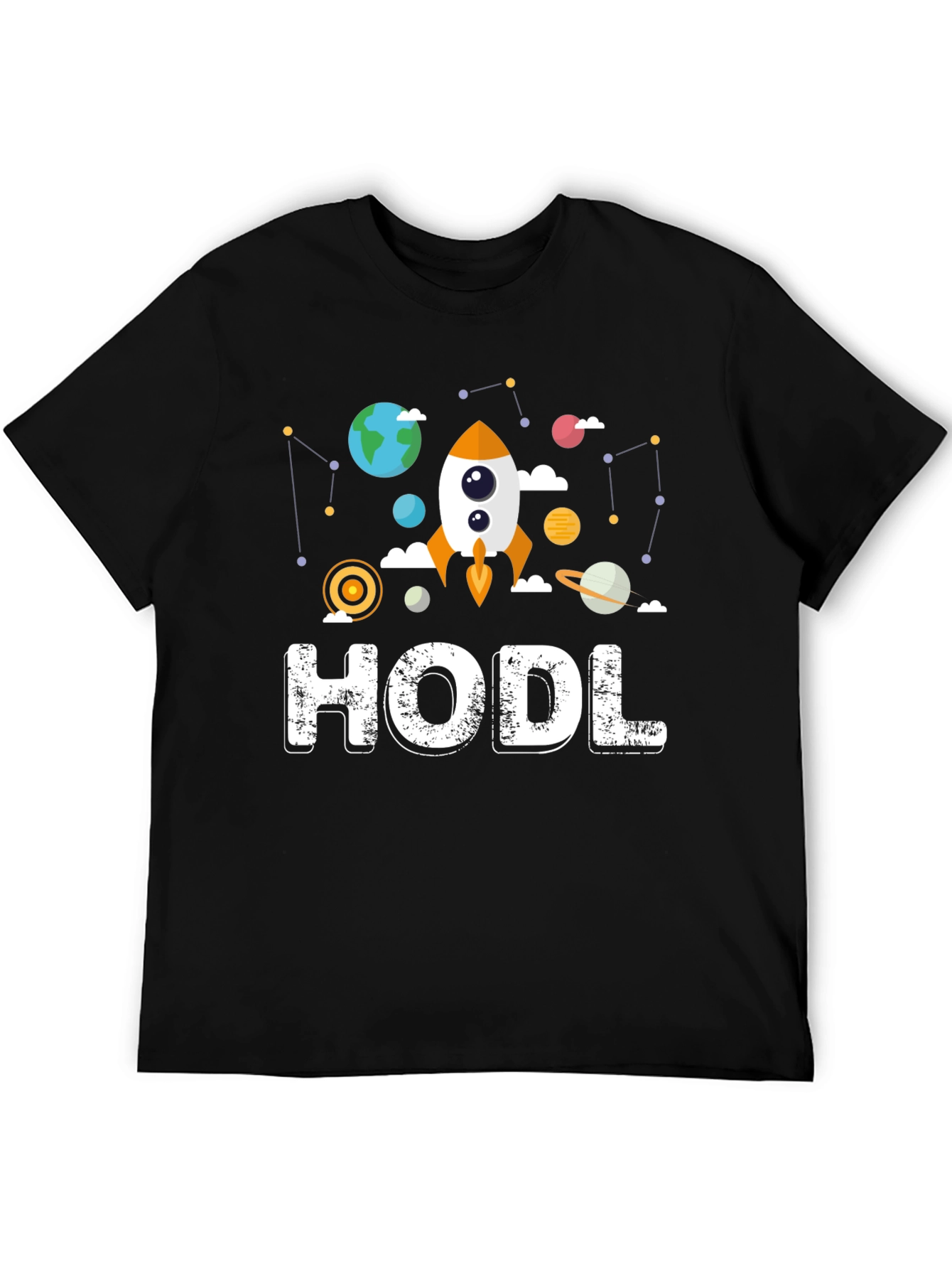 HODL Crypto Space Graphic T-Shirt