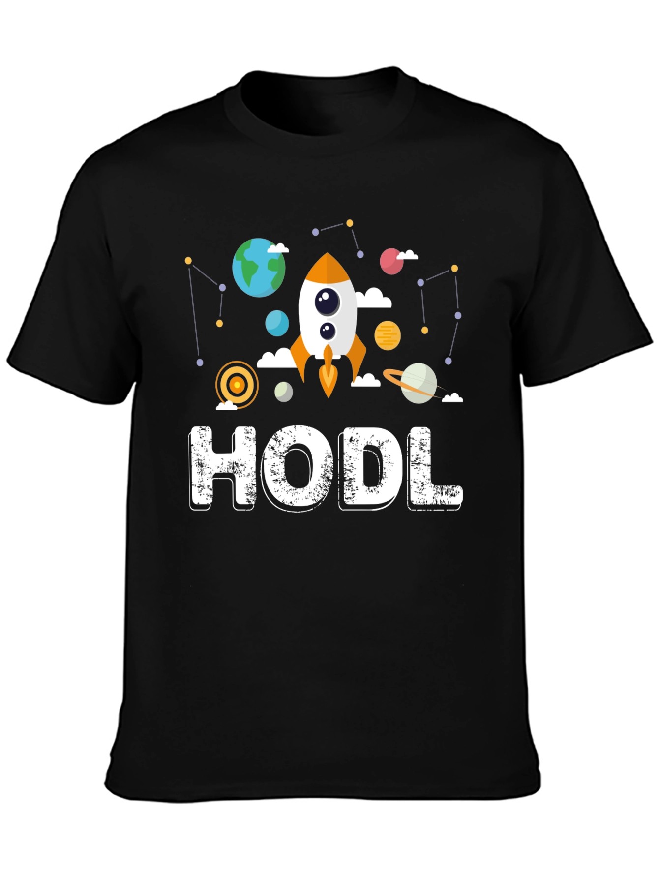 HODL Crypto Space Graphic T-Shirt
