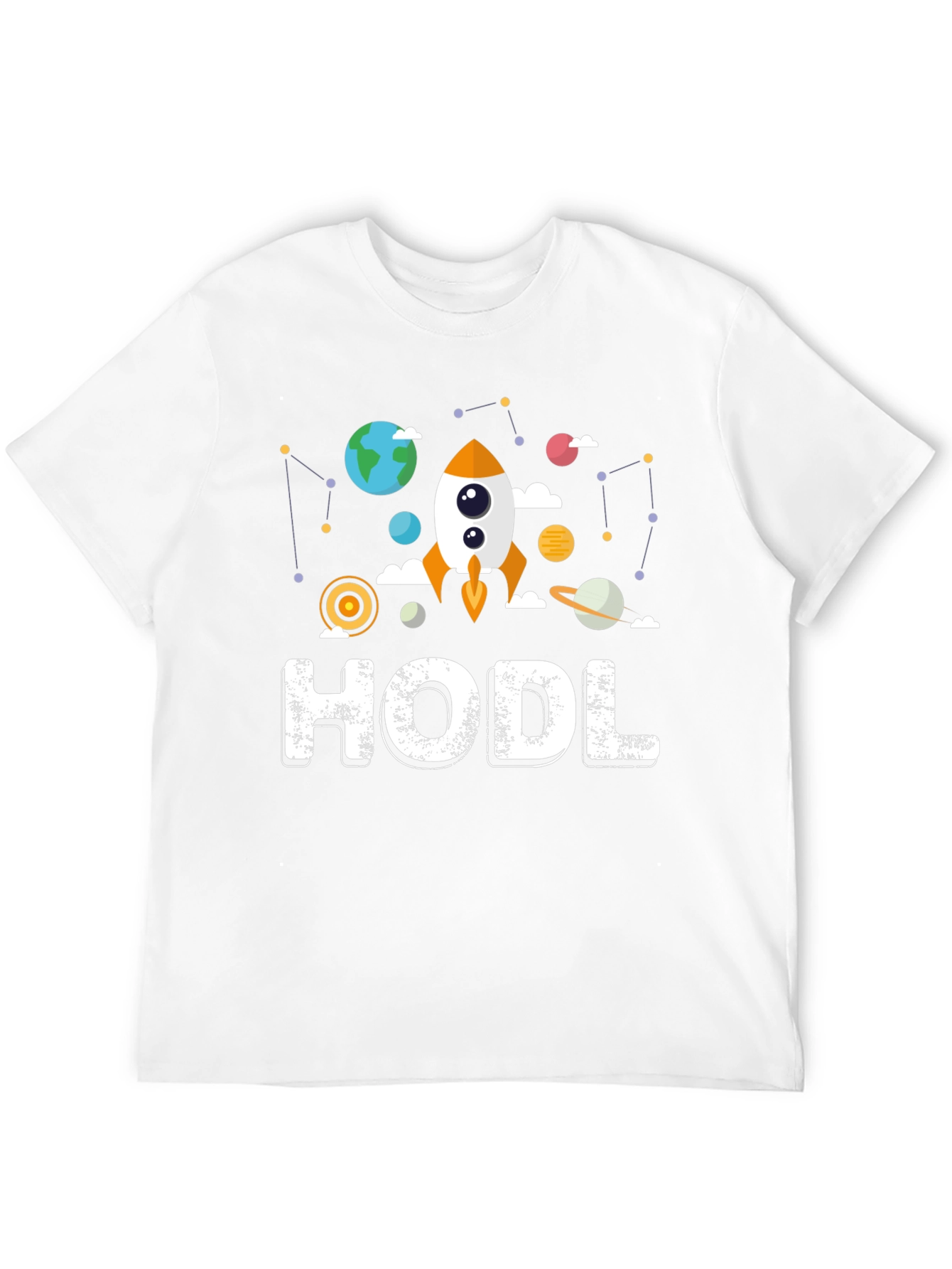 HODL Crypto Space Graphic T-Shirt