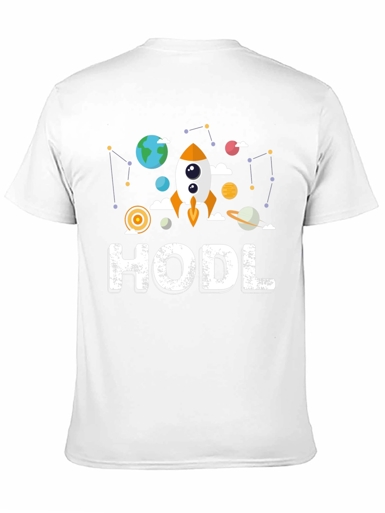 HODL Crypto Space Graphic T-Shirt