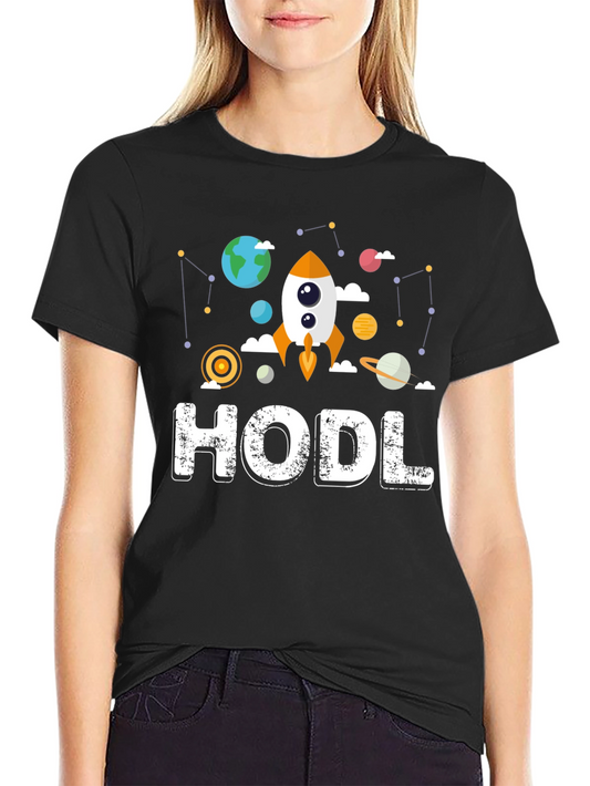HODL Crypto Space Graphic T-Shirt