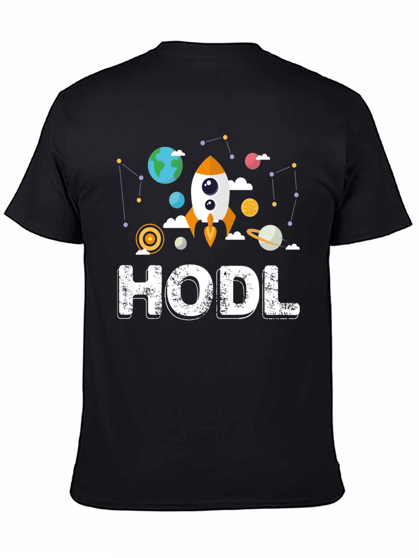 HODL Crypto Space Graphic T-Shirt