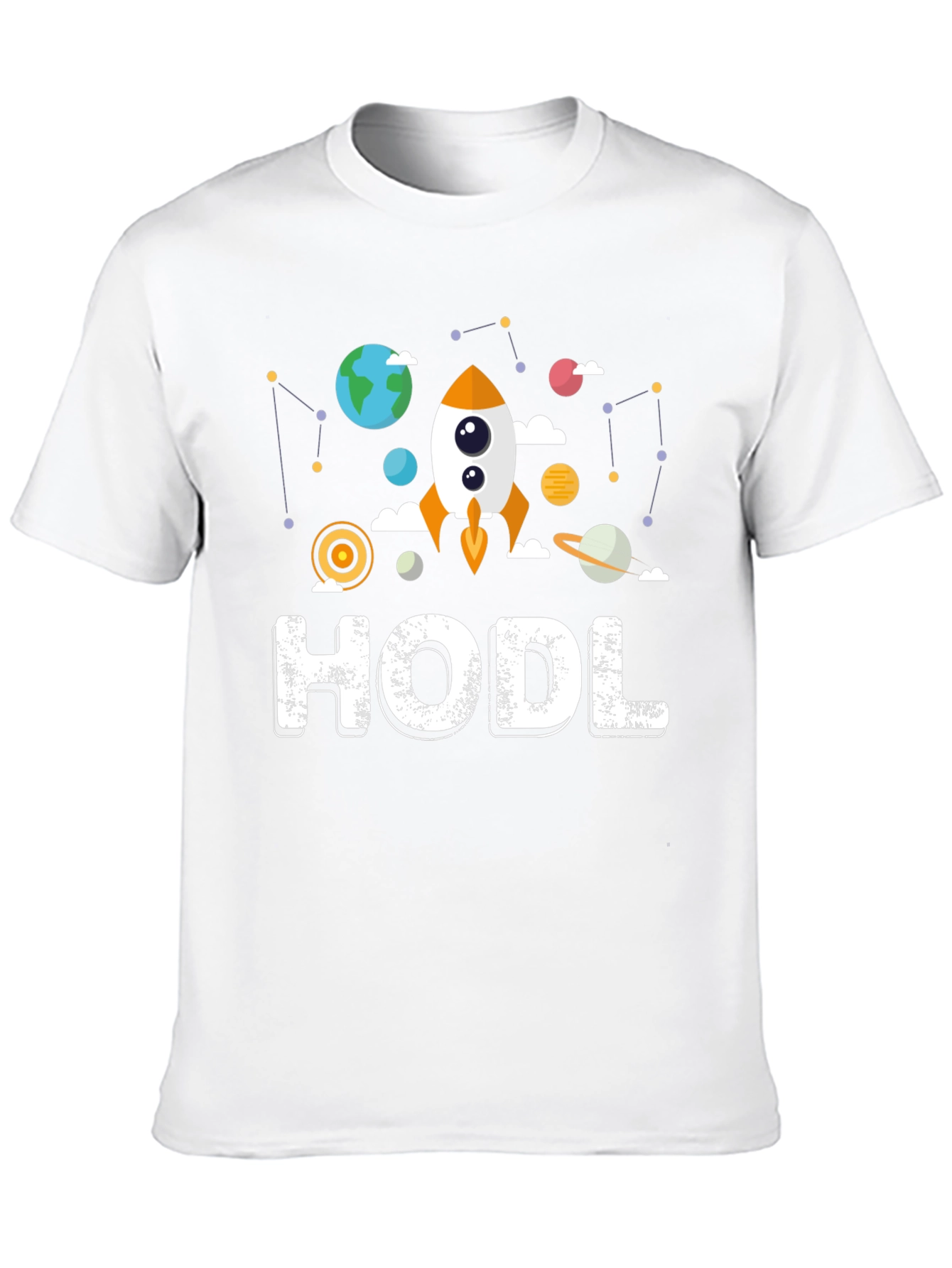 HODL Crypto Space Graphic T-Shirt