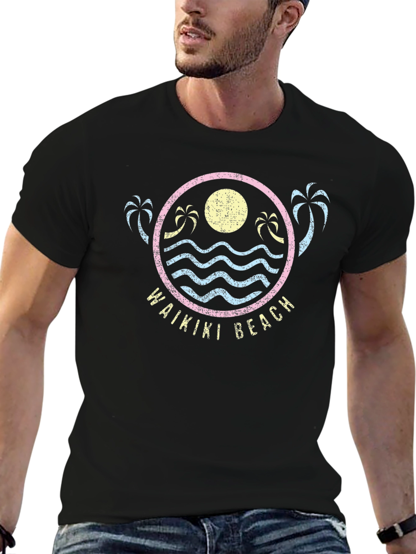Waikiki Beach Graphic Tee - Island Style