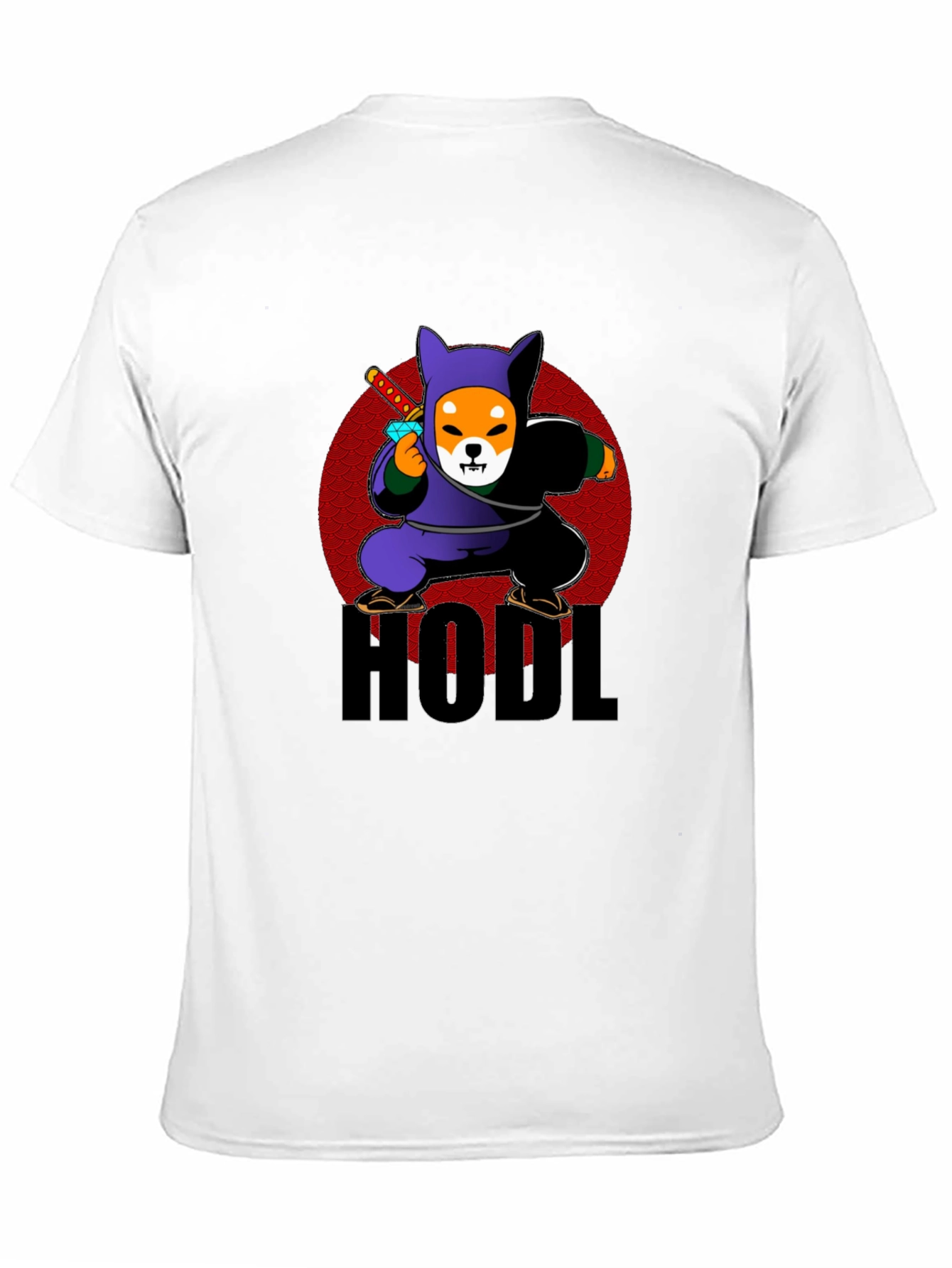 HODL Crypto Shiba Inu Ninja Black T-Shirt