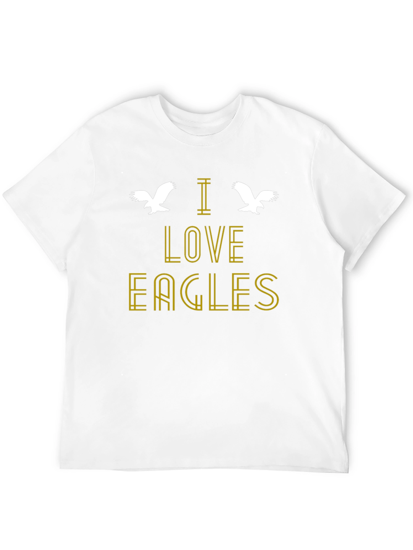 I Love Eagles Graphic T-Shirt - Black