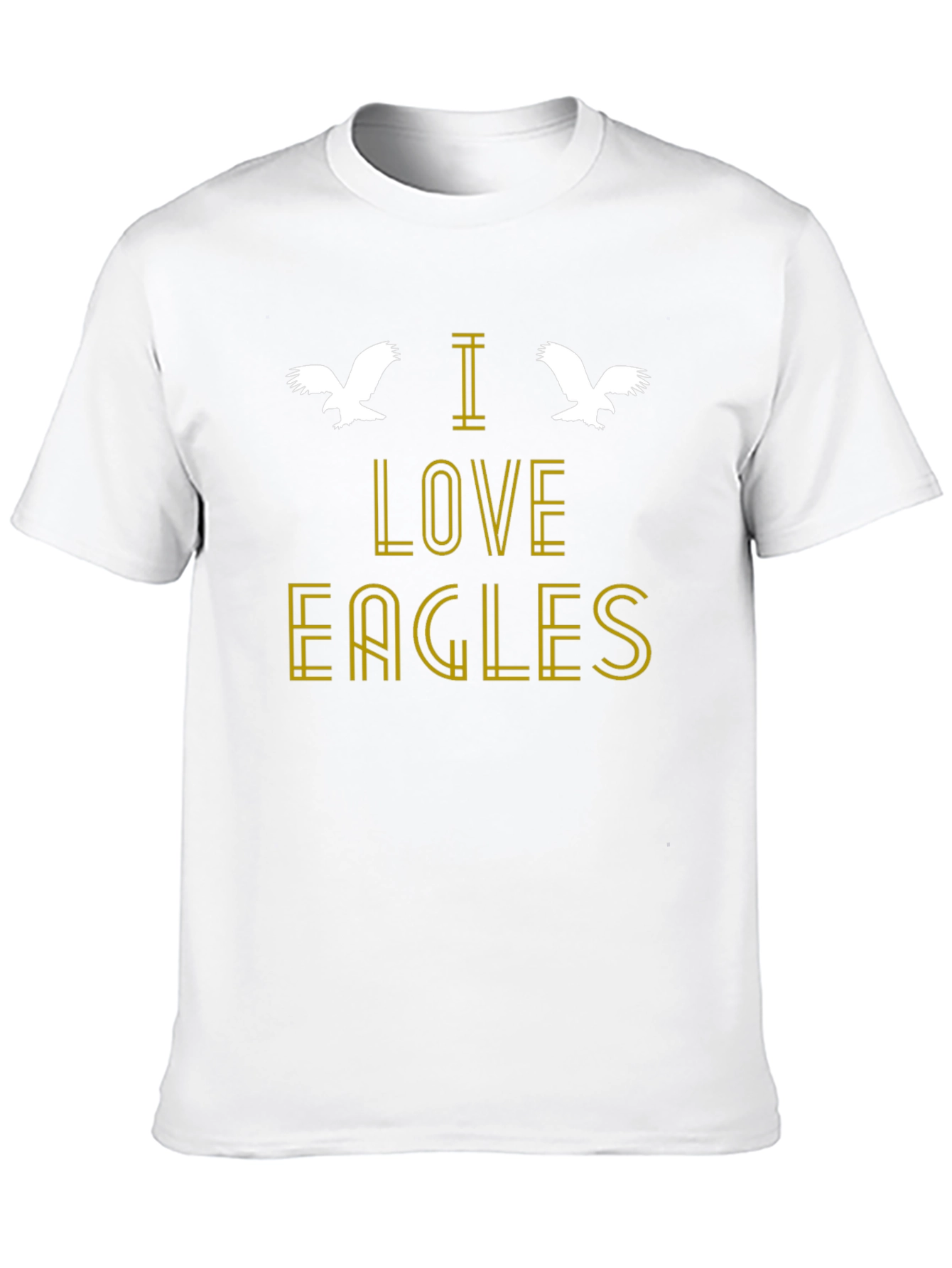 I Love Eagles Graphic T-Shirt - Black