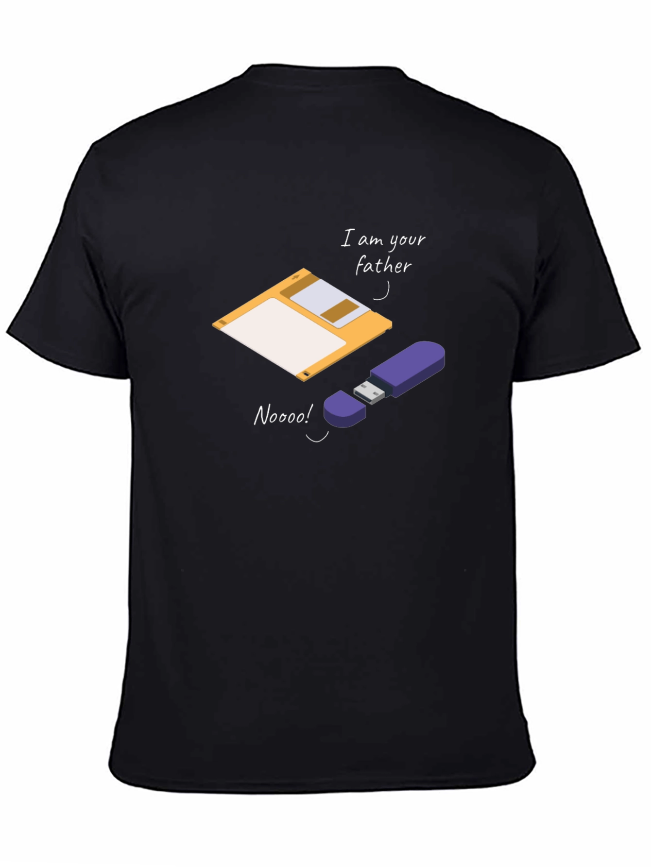 Funny Fathers Day Geek T-Shirt: Floppy Disk & USB