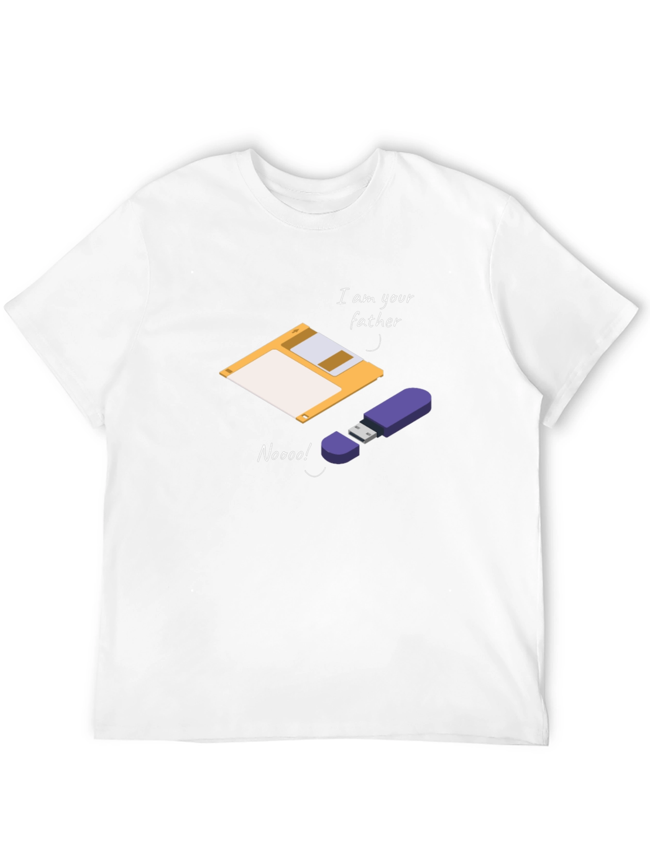 Funny Fathers Day Geek T-Shirt: Floppy Disk & USB