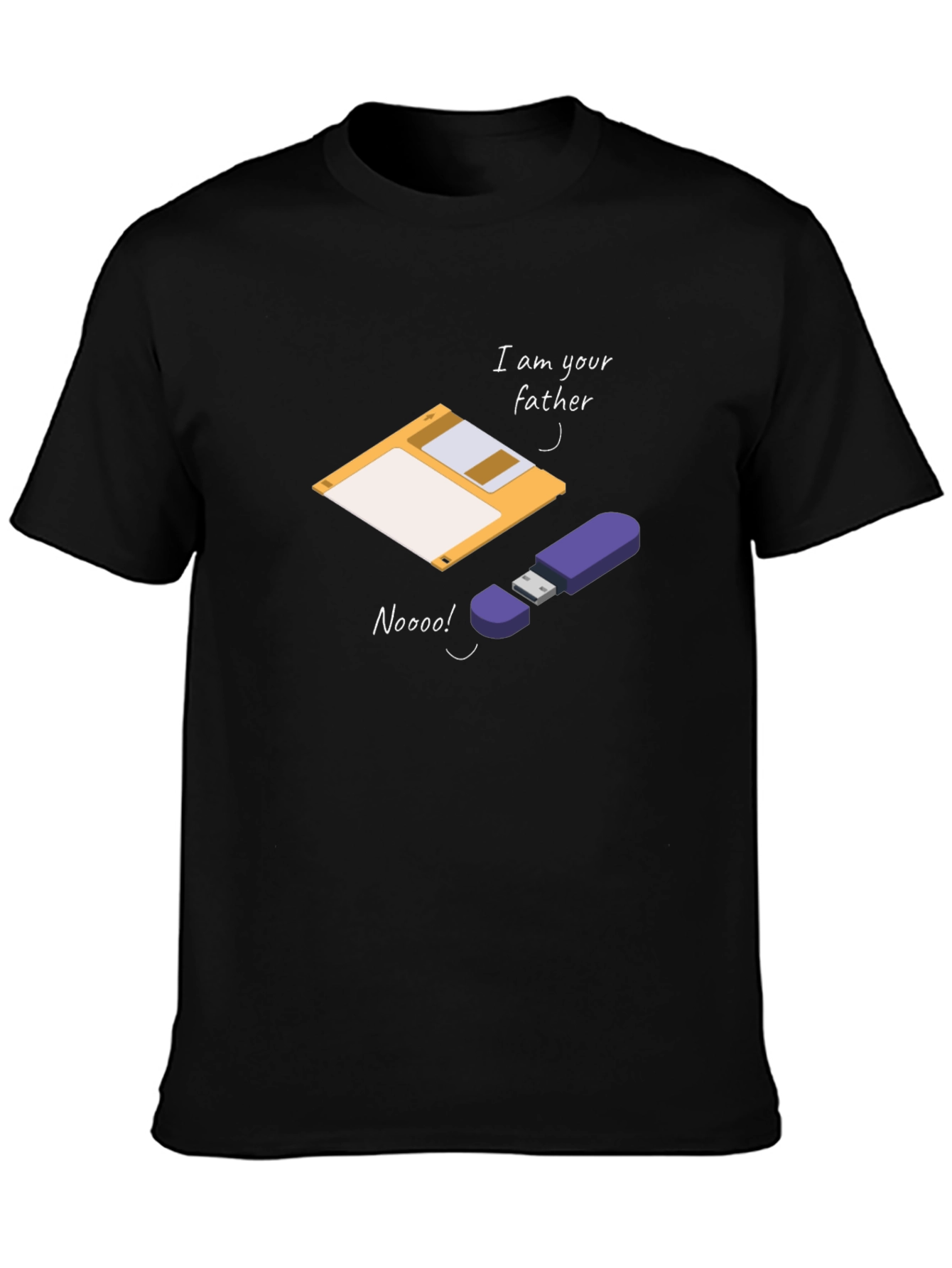 Funny Fathers Day Geek T-Shirt: Floppy Disk & USB