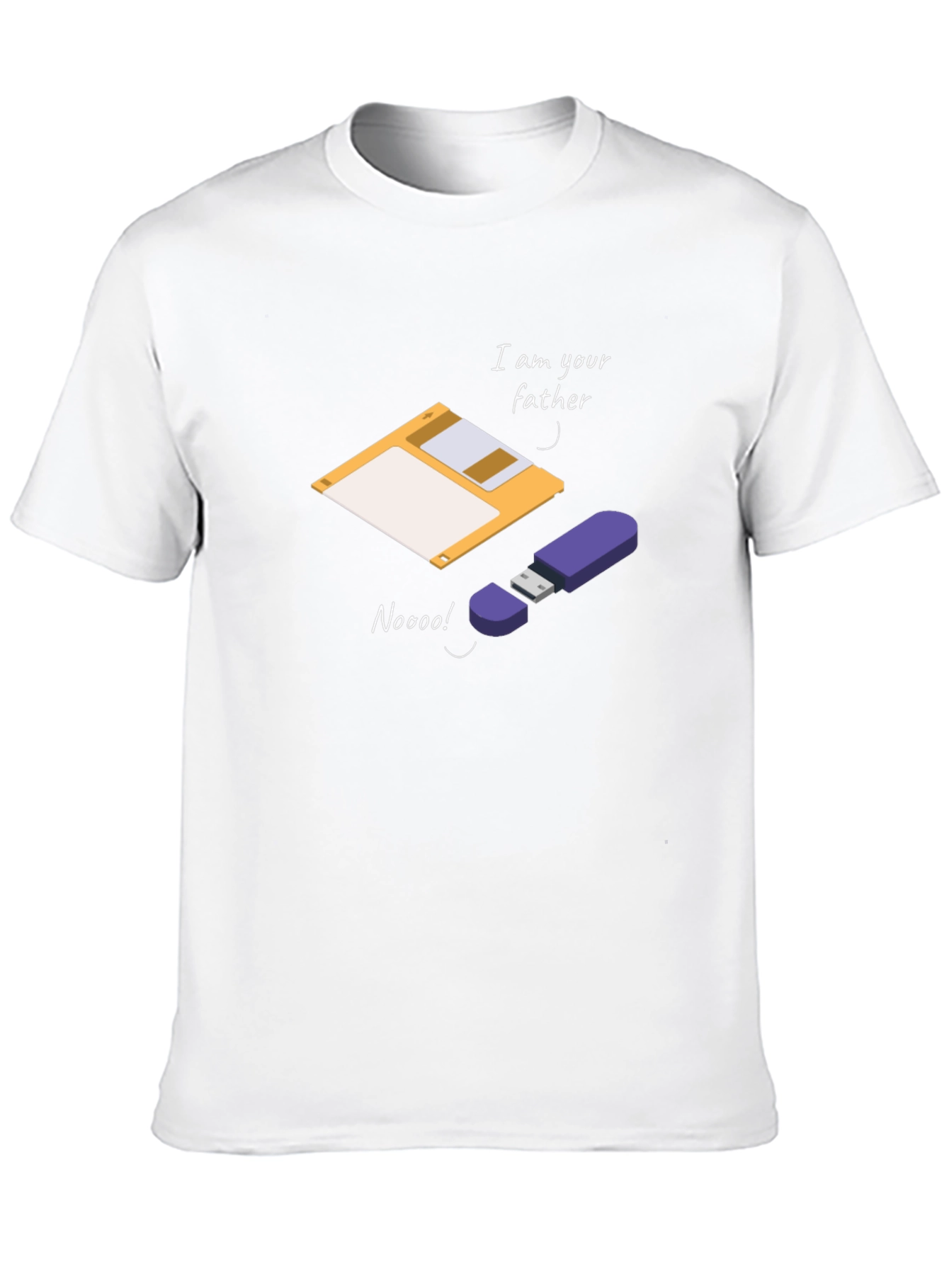 Funny Fathers Day Geek T-Shirt: Floppy Disk & USB