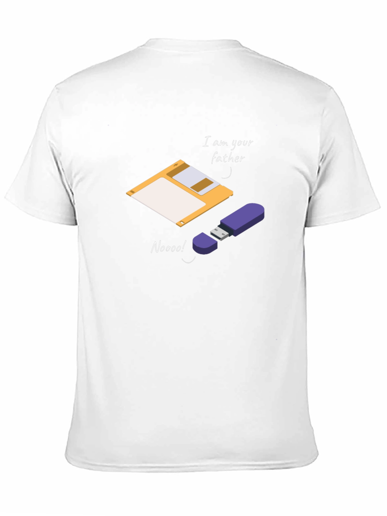 Funny Fathers Day Geek T-Shirt: Floppy Disk & USB