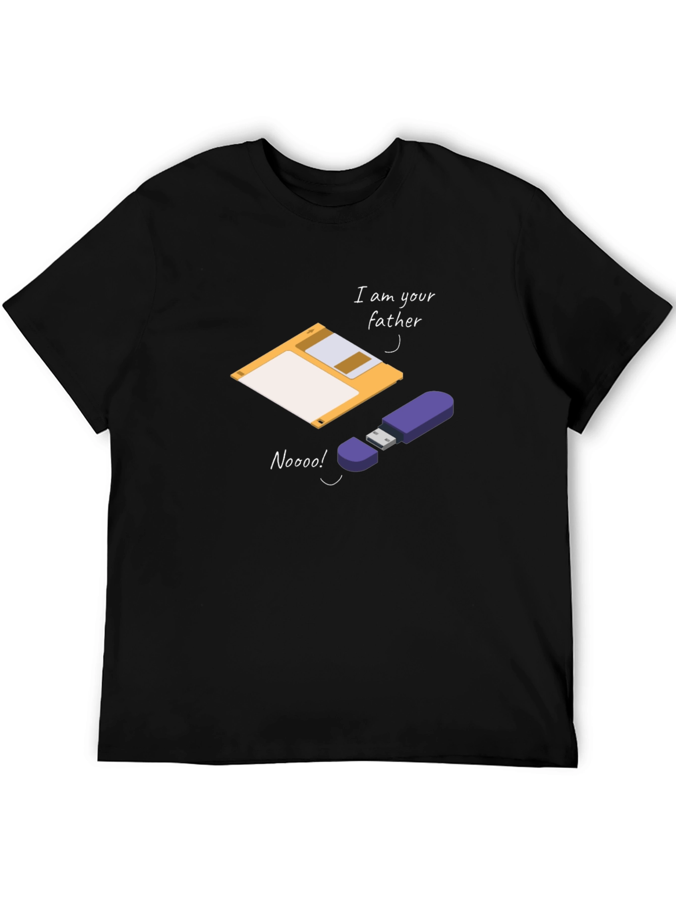 Funny Fathers Day Geek T-Shirt: Floppy Disk & USB