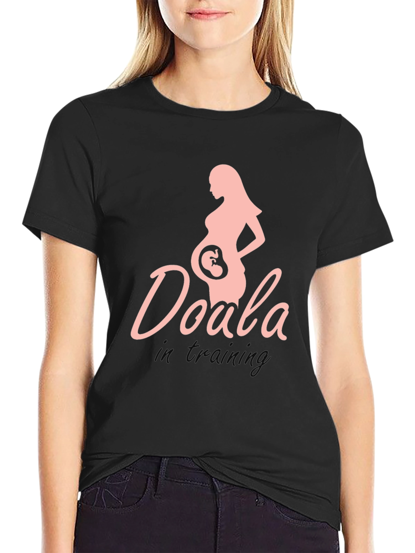 Doula in Training T-Shirt Maternity Design Black