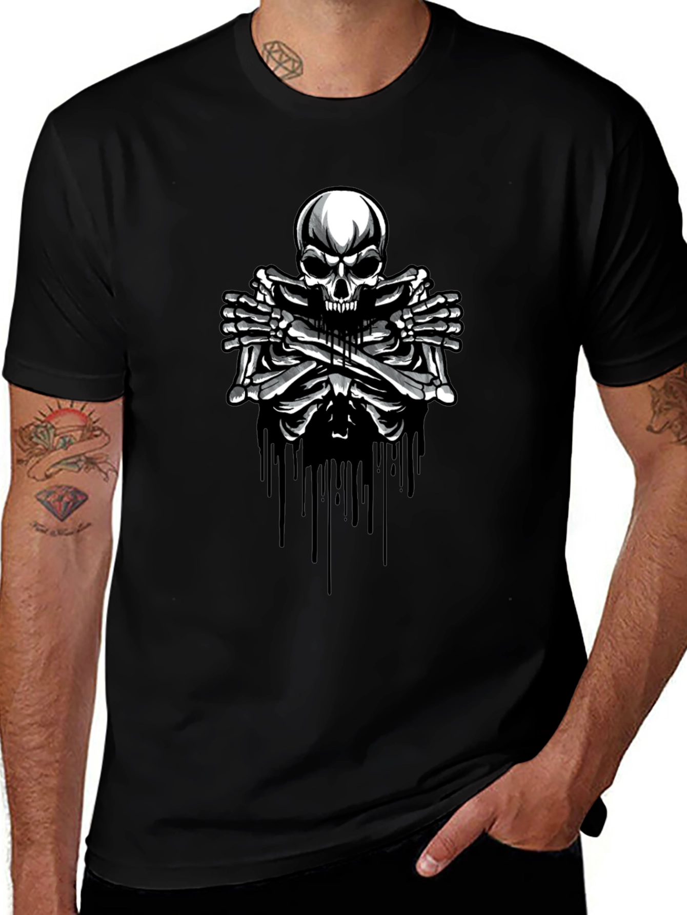 Skull & Bones Graphic T-Shirt - Edgy Style