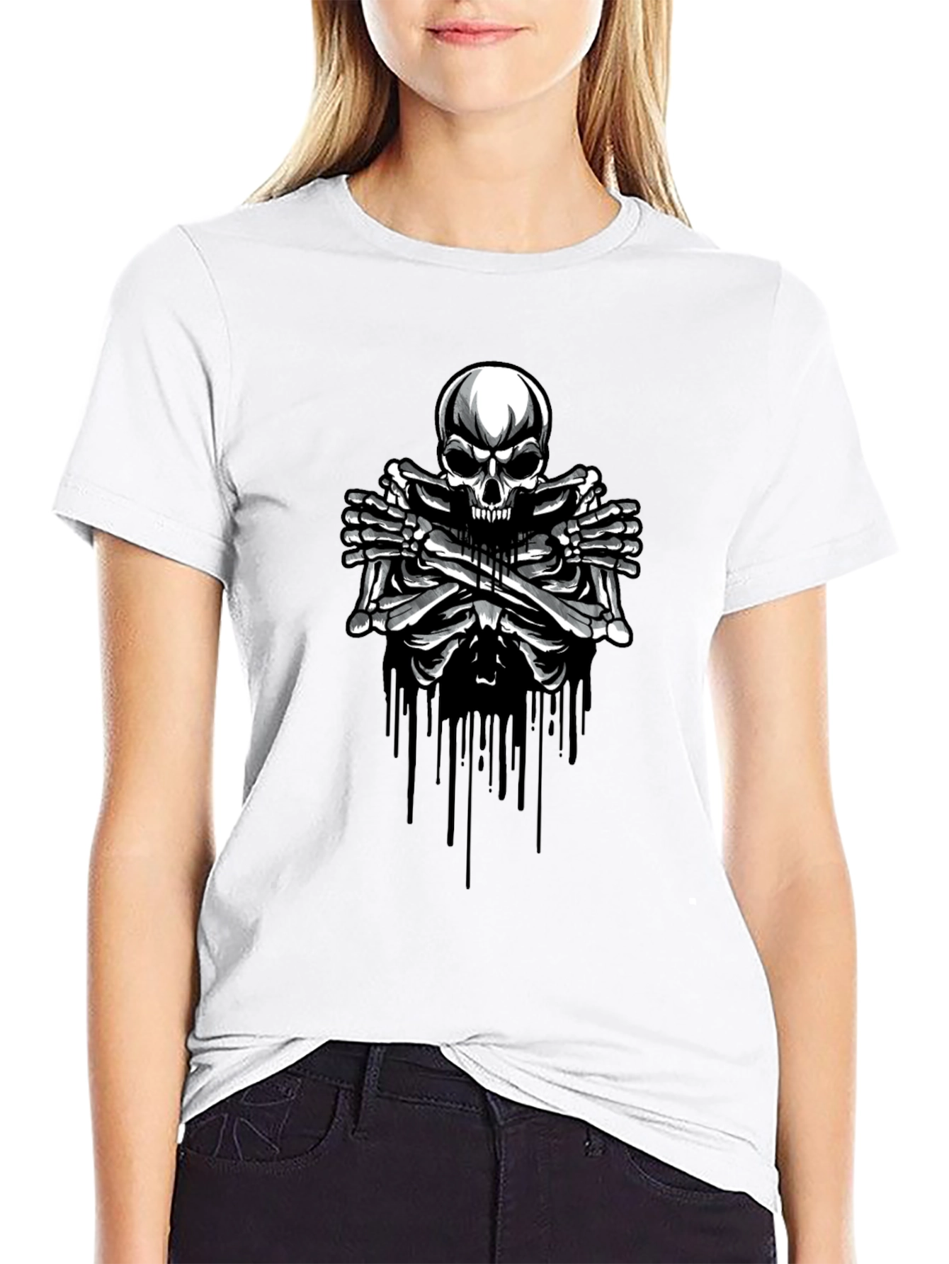 Skull & Bones Graphic T-Shirt - Edgy Style