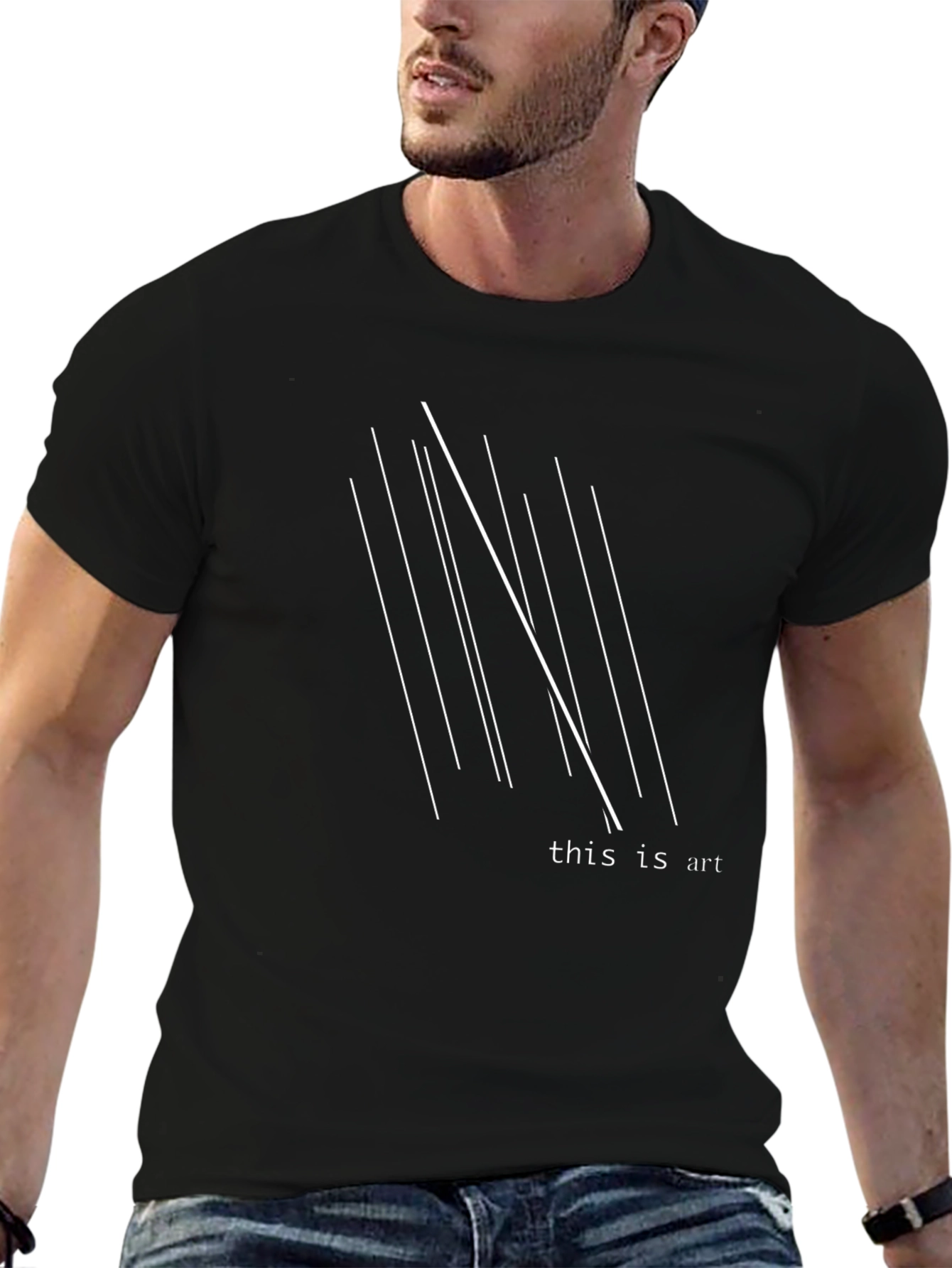 Minimalist Art T-Shirt - Black Graphic Tee