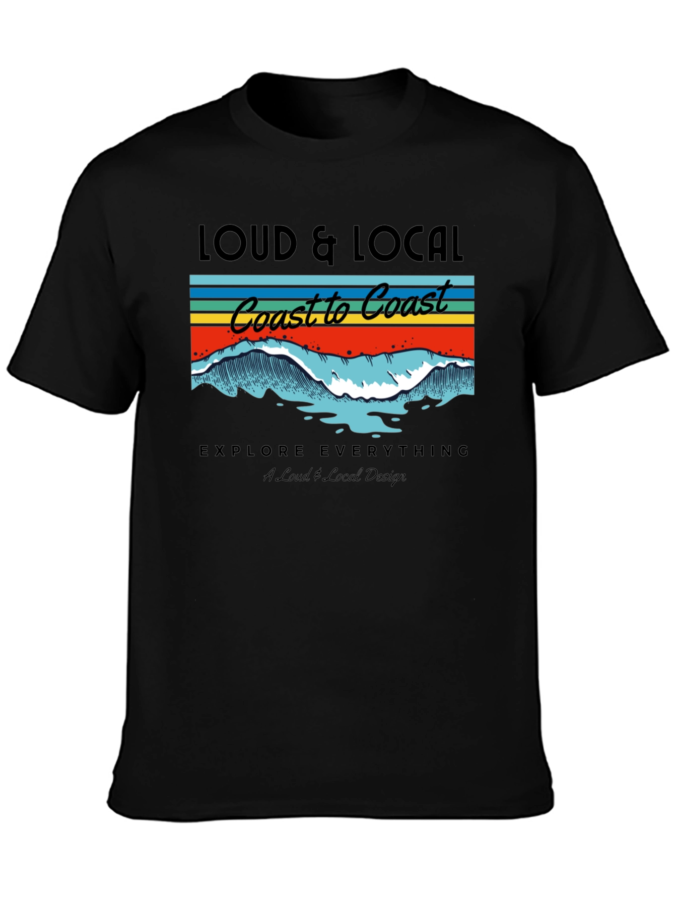 Loud & Local Coast to Coast Graphic T-Shirt