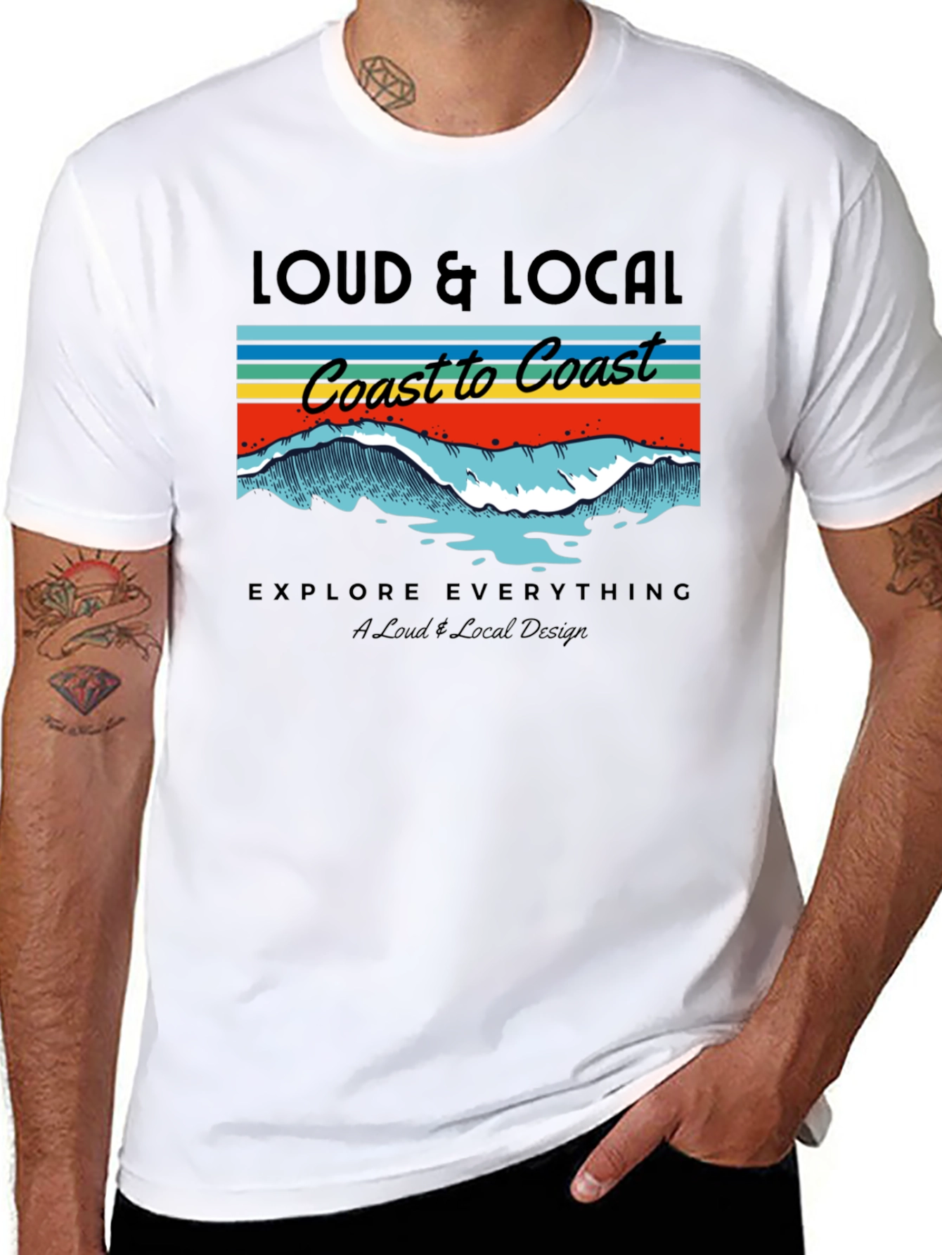 Loud & Local Coast to Coast Graphic T-Shirt