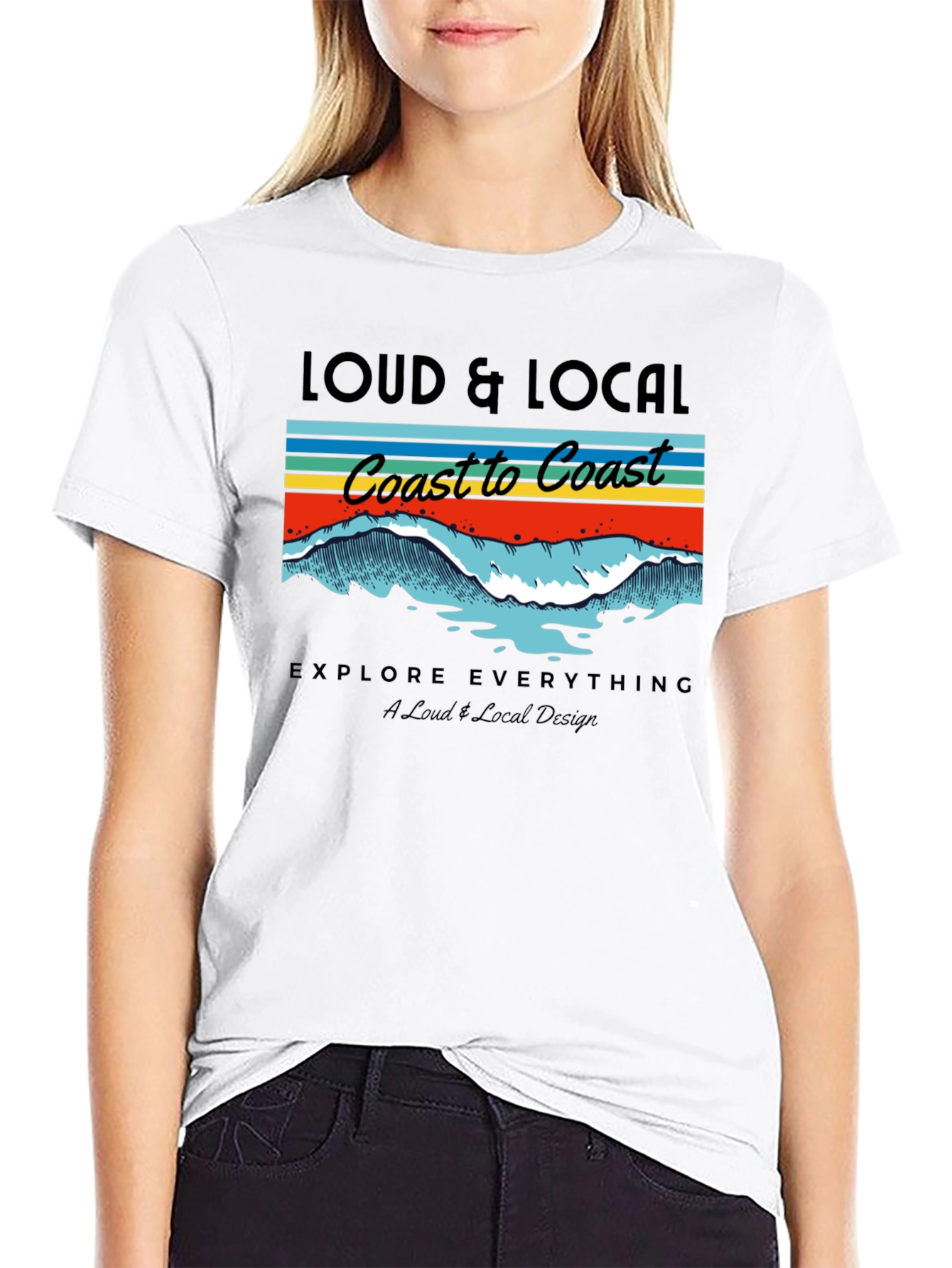 Loud & Local Coast to Coast Graphic T-Shirt