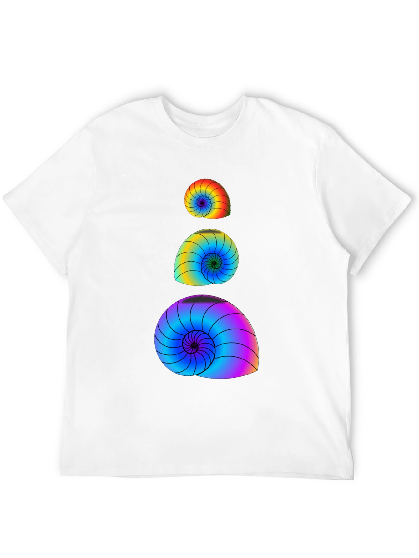 Rainbow Spiral Shell Graphic Tee