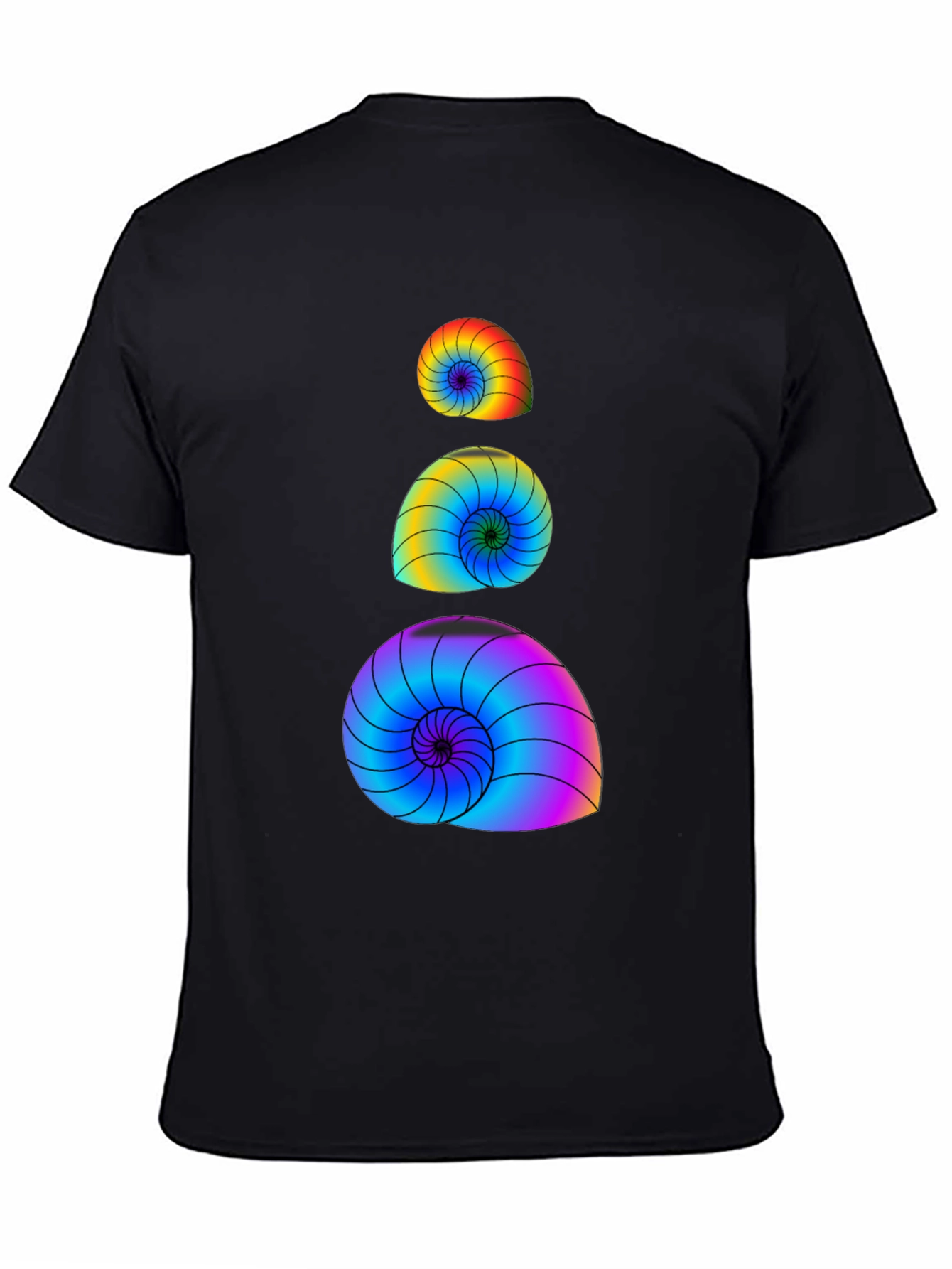 Rainbow Spiral Shell Graphic Tee