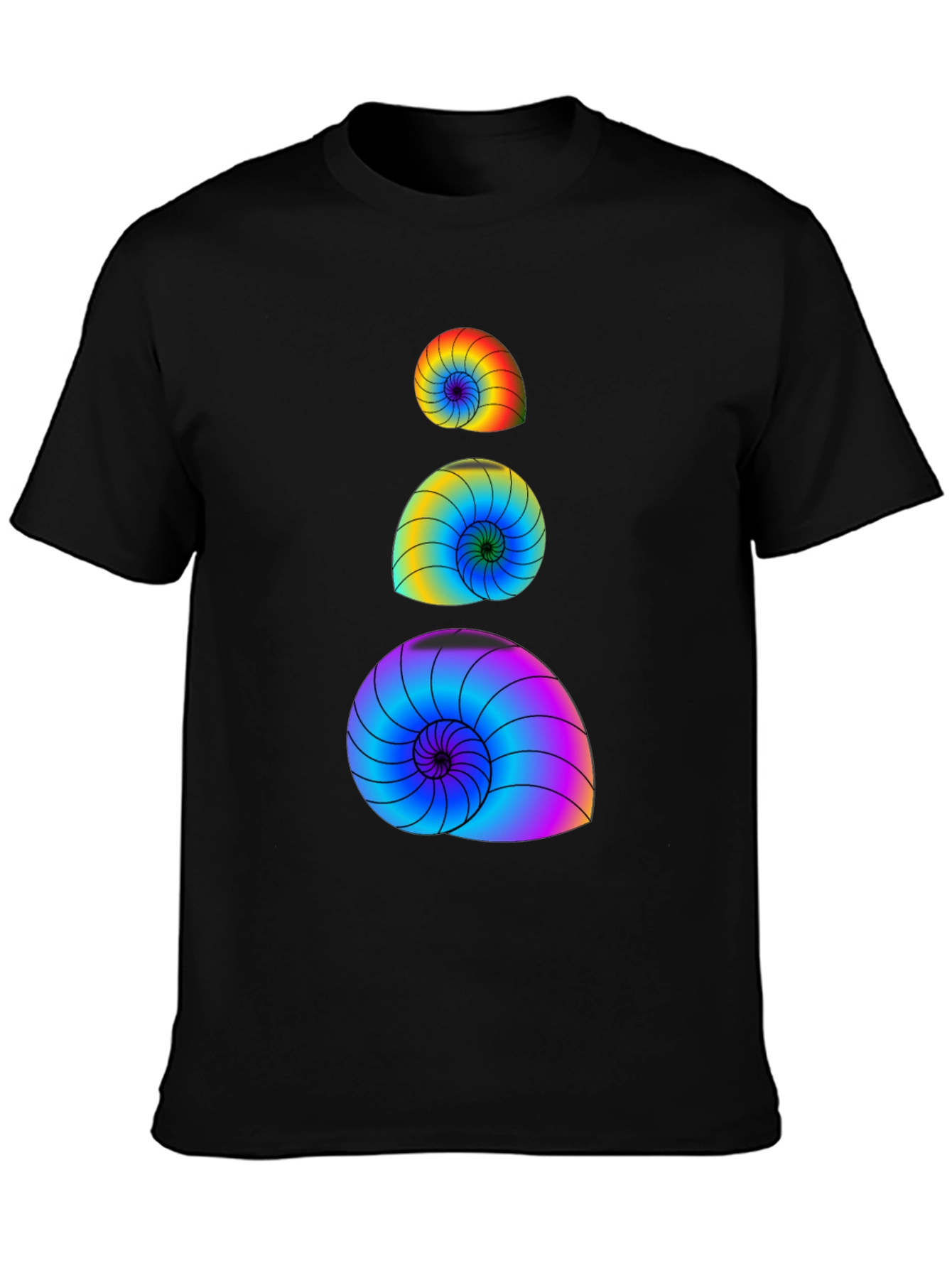 Rainbow Spiral Shell Graphic Tee