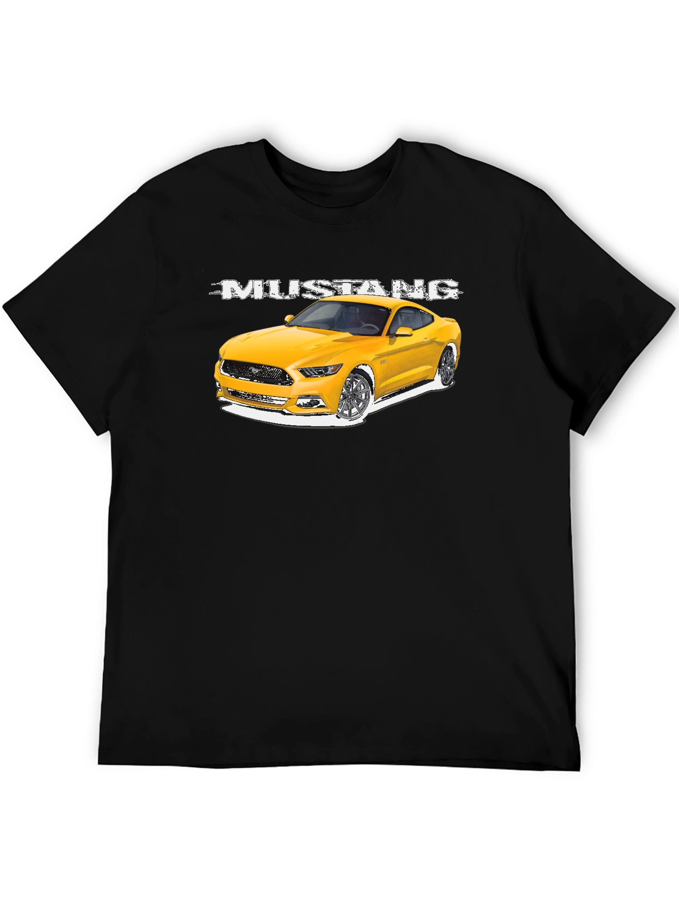 Mustang Graphic Print Black T-Shirt