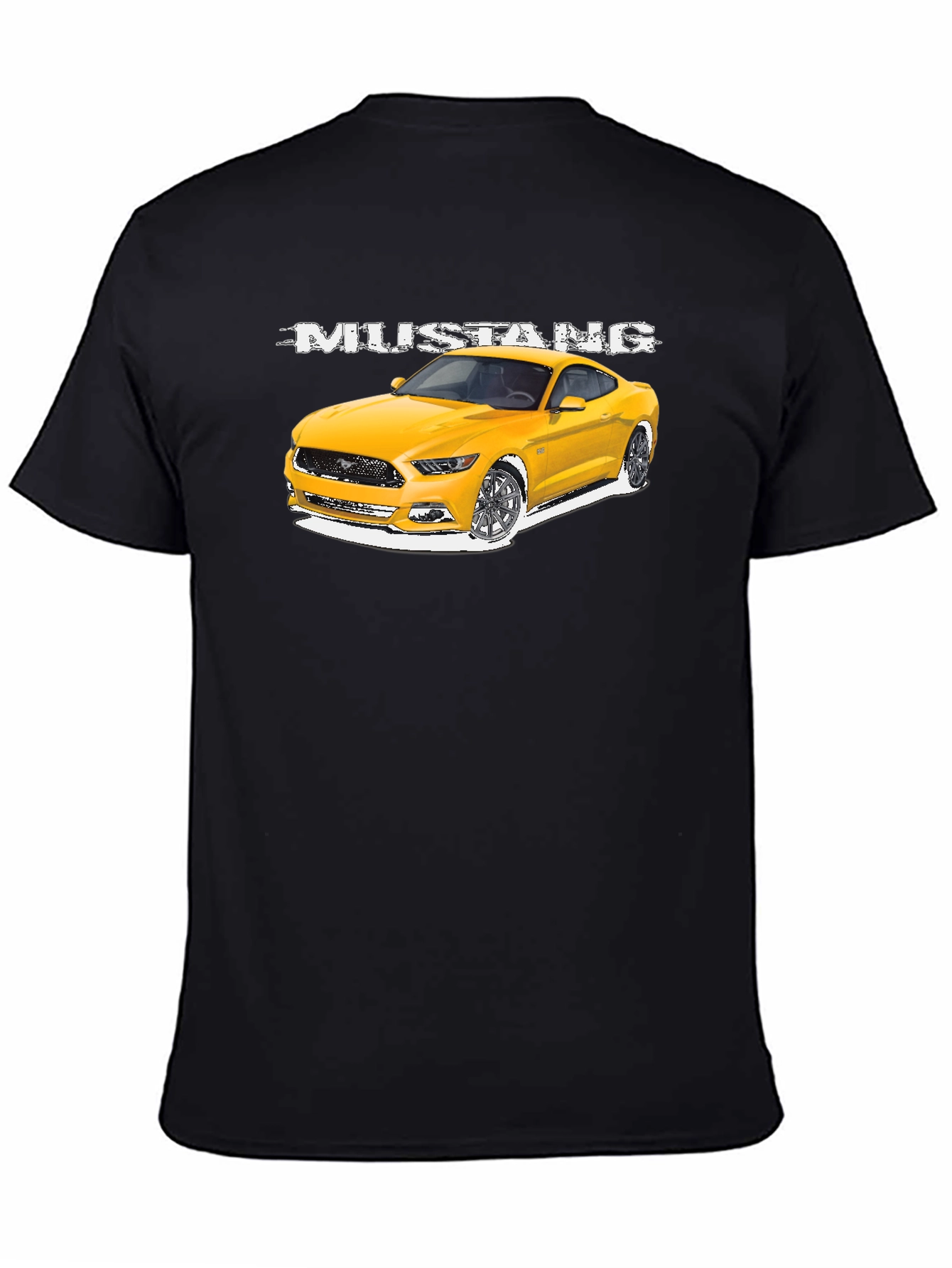 Mustang Graphic Print Black T-Shirt